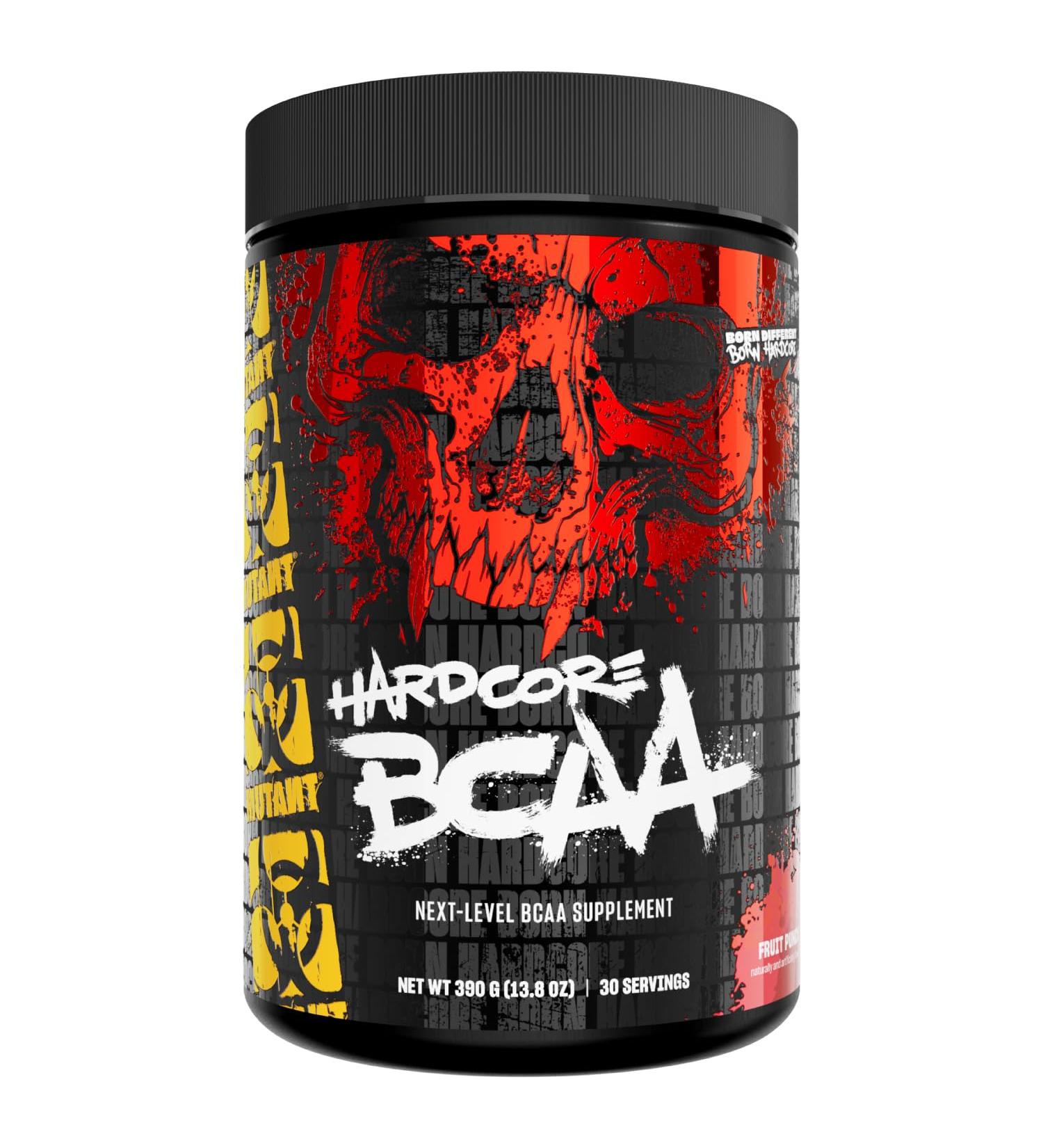 Mutant Hardcore BCAA - Pre Intra or Post Workout BCAA Next Level branched-Chain Amino Acids Supplement Hydration + Recovery - 30 Serving - Fruit Punch Fruit Punch 13.8 Ounce (Pack of 1) - Buy Online on GoSupps.com