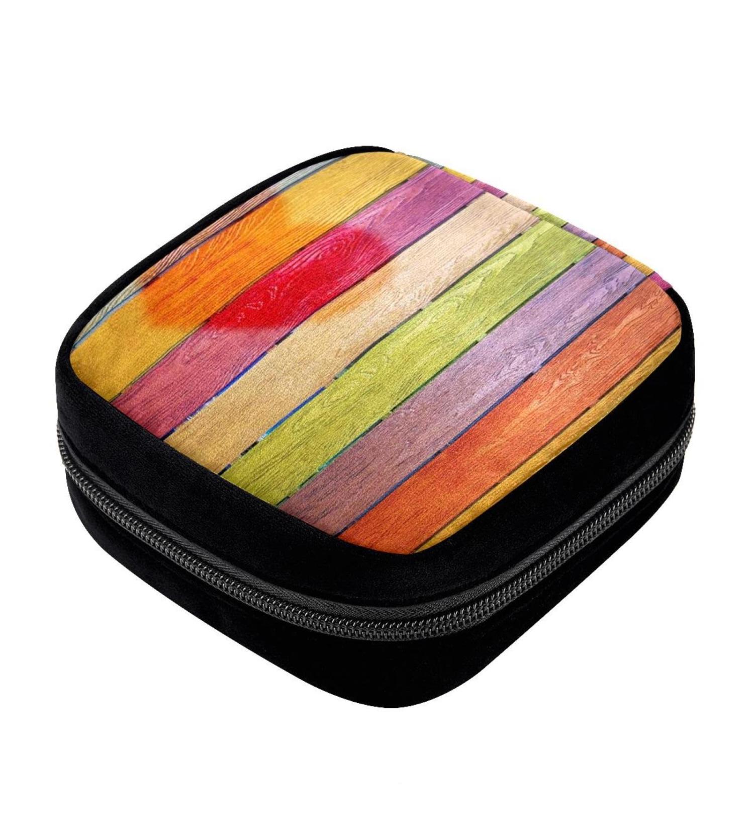 GIAPB Period Bag & Makeup Pouch on Colorful Wooden Planks Background - Color4741 - Buy Online on GoSupps.com