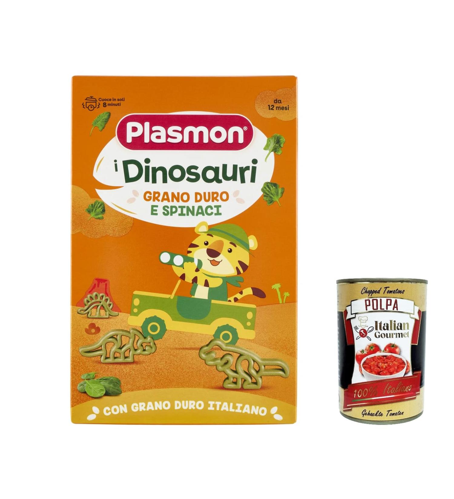  Italian Gourmet E.R. Lot de 3 p tes plasmon i Dinosauri Grano Duro e Spinaci 250 g + Italian Gourmet Pulpa 400 g - Buy Online on GoSupps.com