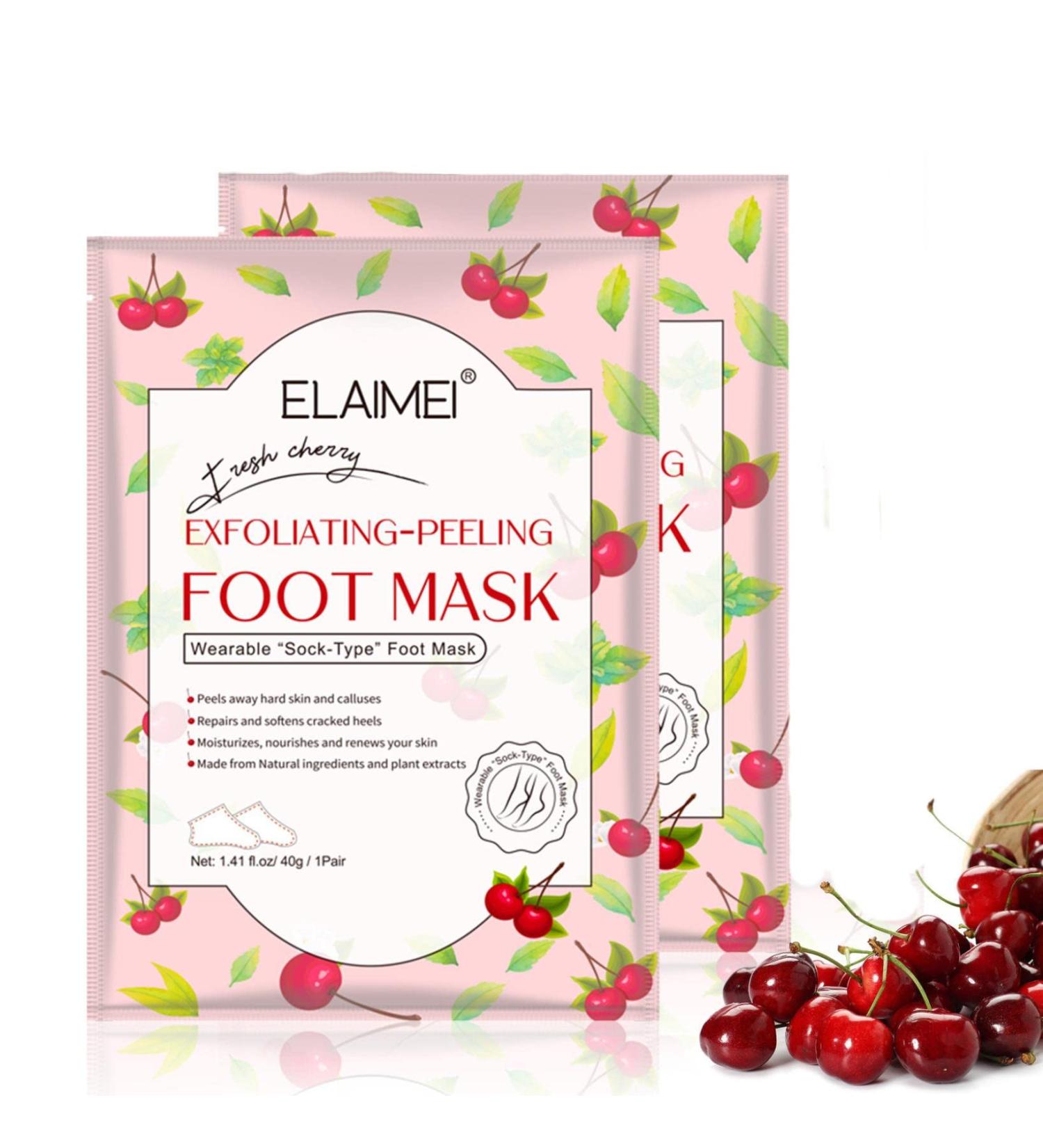 Premium Foot Mask - 2 Pairs Exfoliating Peeling Socks for Dry Skin Removal & Moisturizing Treatment - Buy Online on GoSupps.com