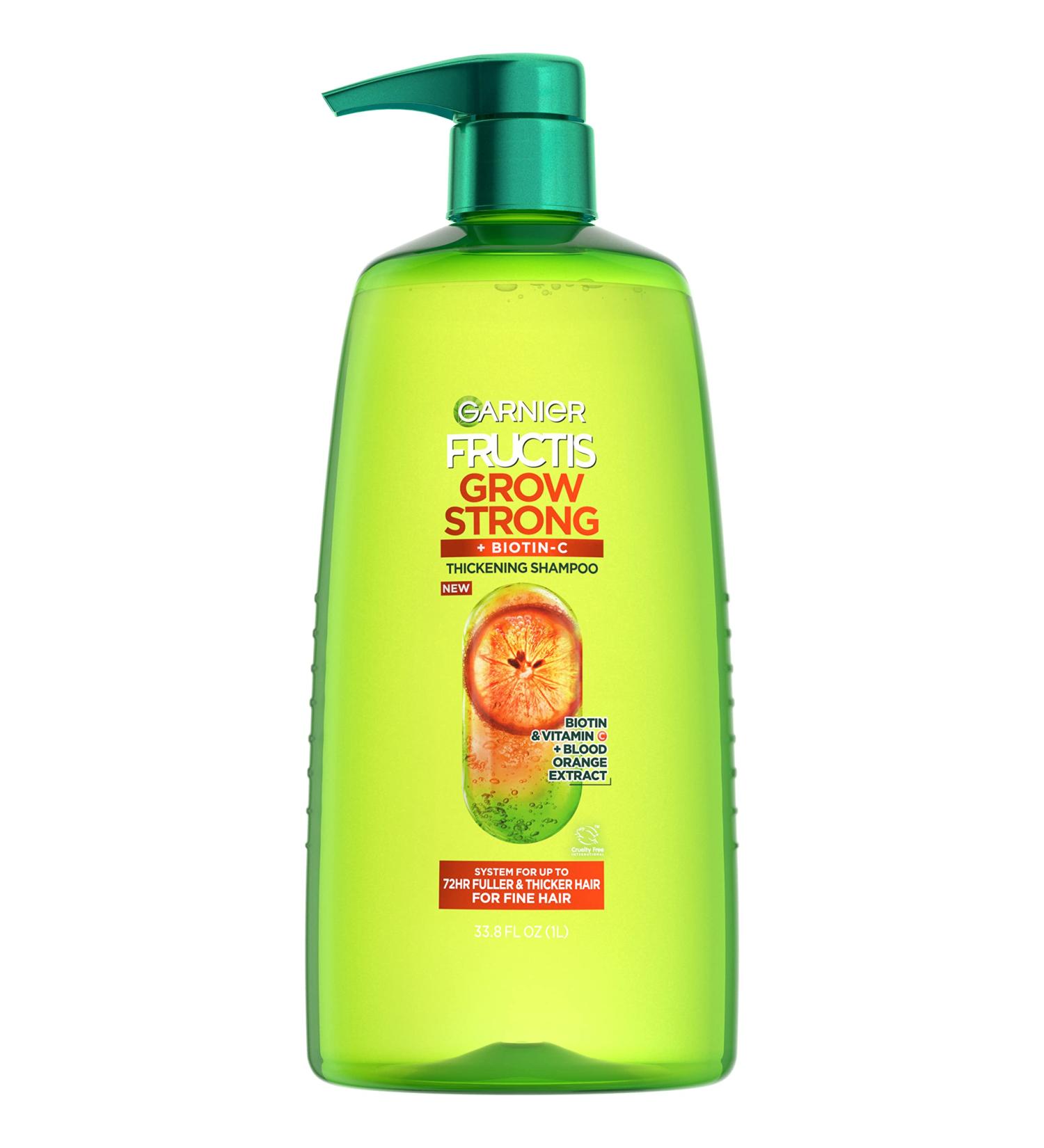 Garnier Fructis Grow Strong Thickening Shampoo with Biotin-C - 33.8 Fl Oz - Fine Hair - 1 Count - Buy Online on GoSupps.com