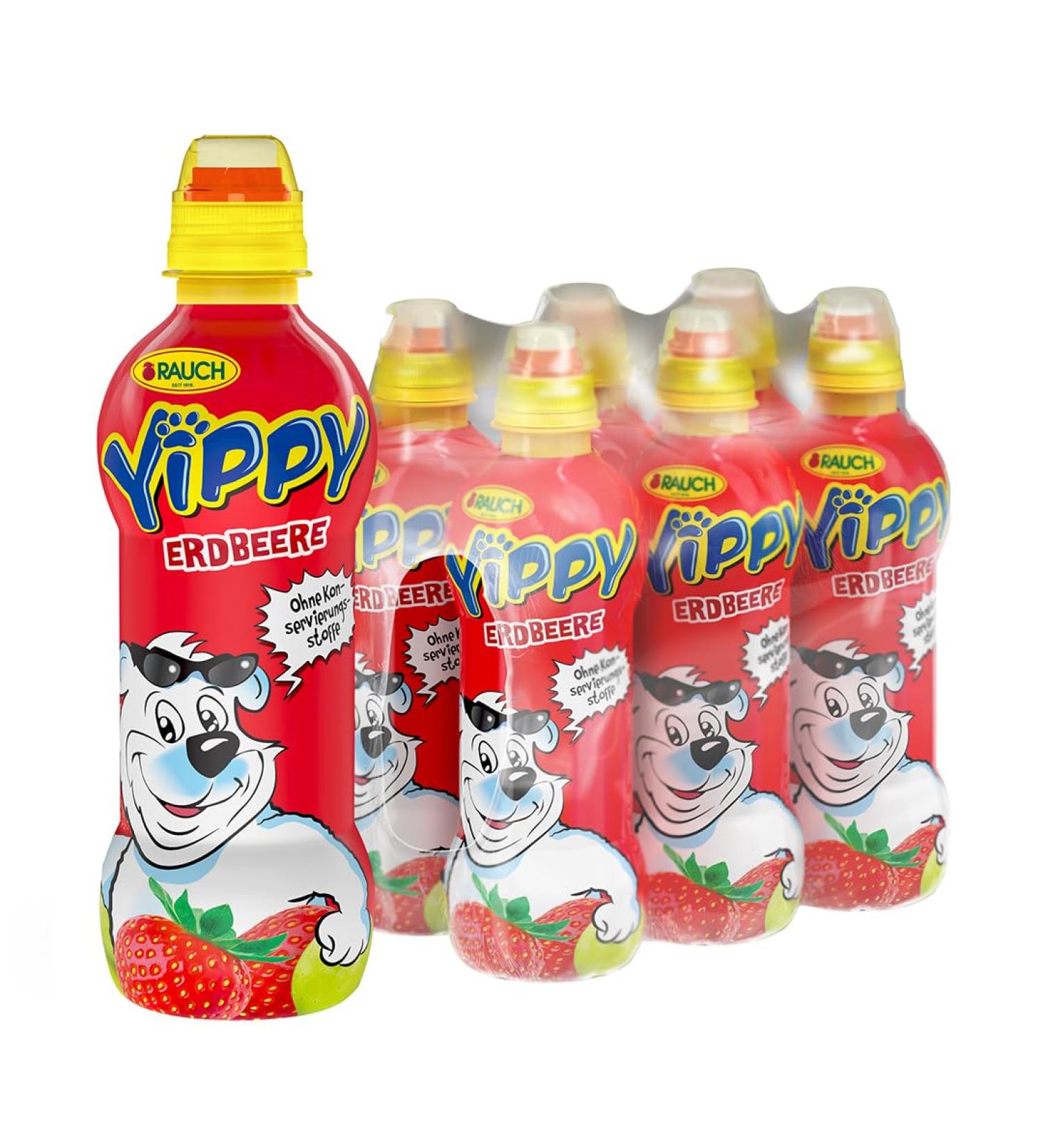 Rauch Yippy Strawberry 6-Pack (330ml) - Refreshing Disposable Drink | International Shipping Available - Buy Online on GoSupps.com