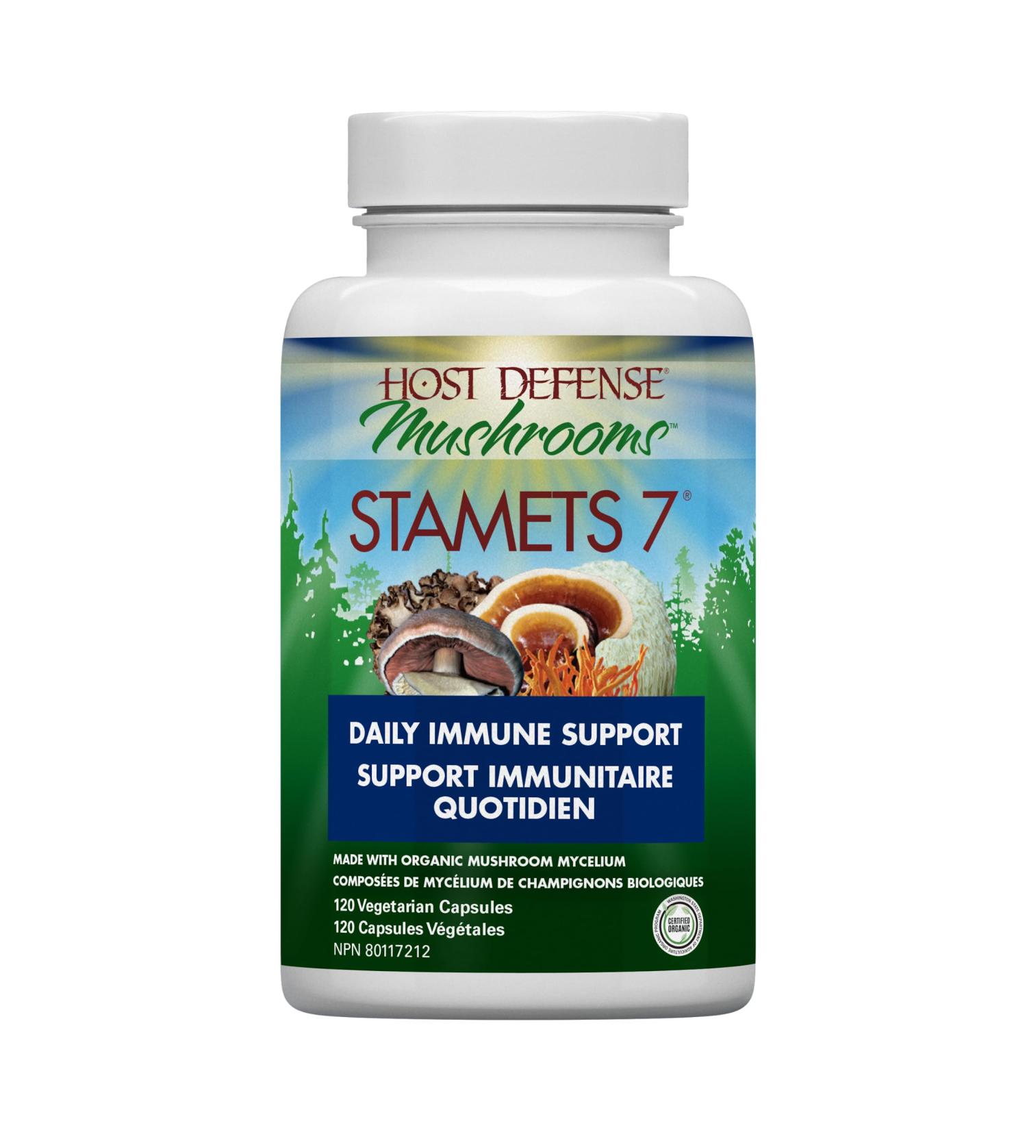 Host Defense Stamets 7 Mushroom Complex Supplements |Immune Booster Supplement with 7 Mushroom Blend - Lions Mane Chaga Cordyceps Reishi Maitake Mushrooms Supplements Capsules (120 Count (Pack of 1) Stamets 7 Capsules) Stamets 7 Capsules 120 count (Pack o - Buy Online on GoSupps.com