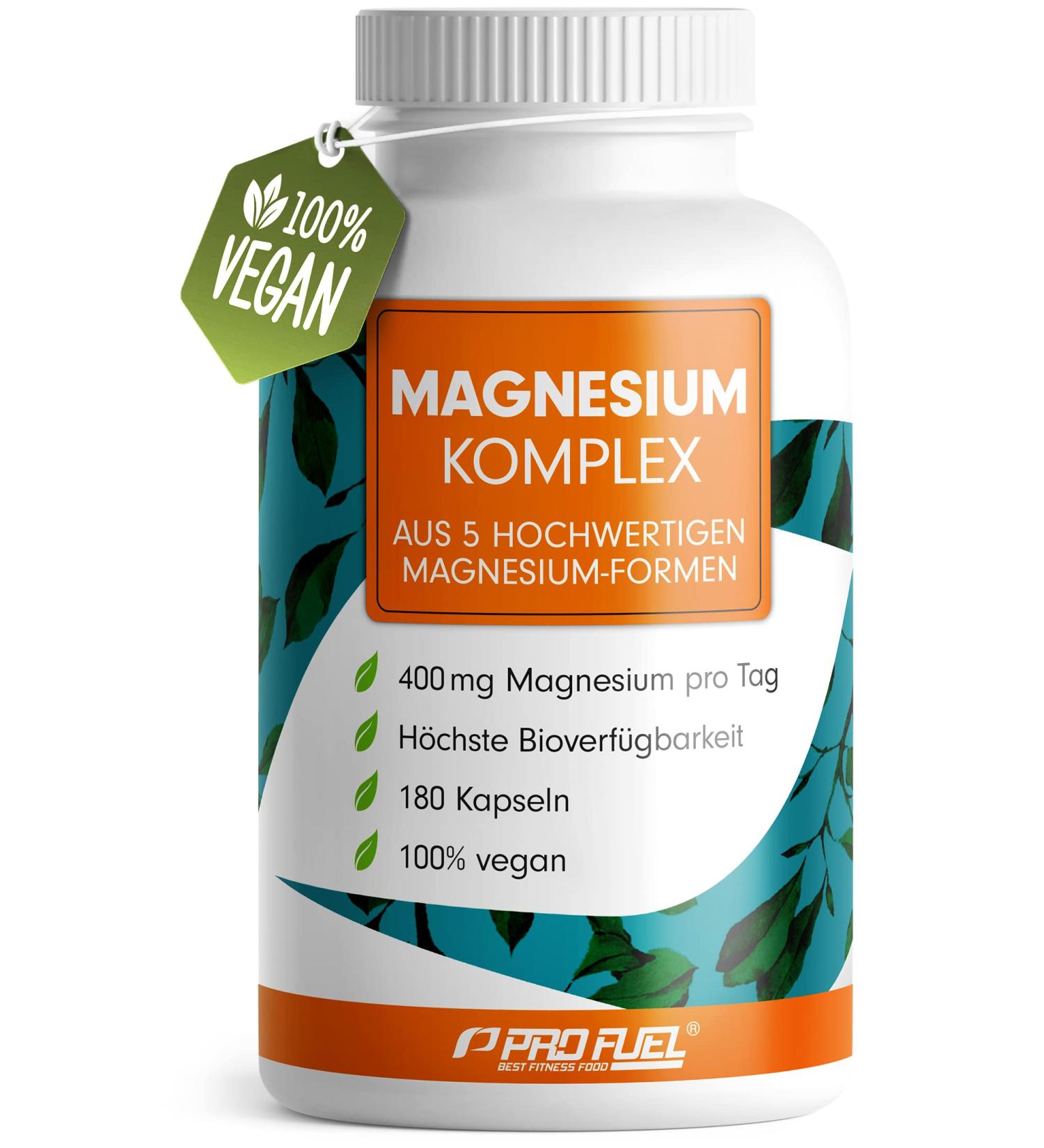 Buy Magnesium Complex 180 Capsules | 400 mg Daily | 5 High-Quality Forms | Optimal Bioavailability | 3-Month Supply - Buy Online on GoSupps.com