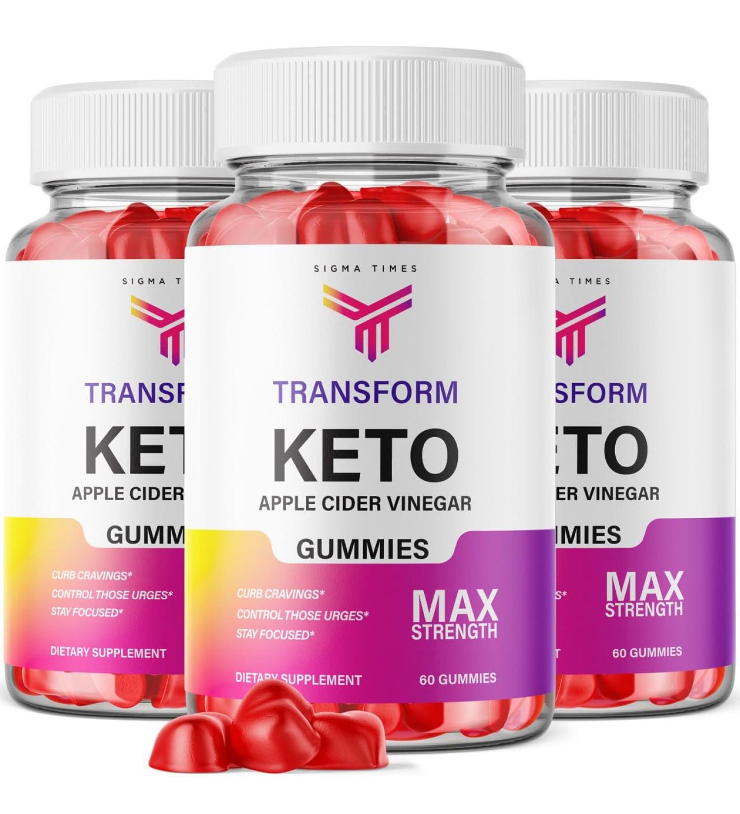 (3 Pack) Transform Keto Plus ACV Gummies - 180 Gummies | Advanced Formula - Buy Online on GoSupps.com