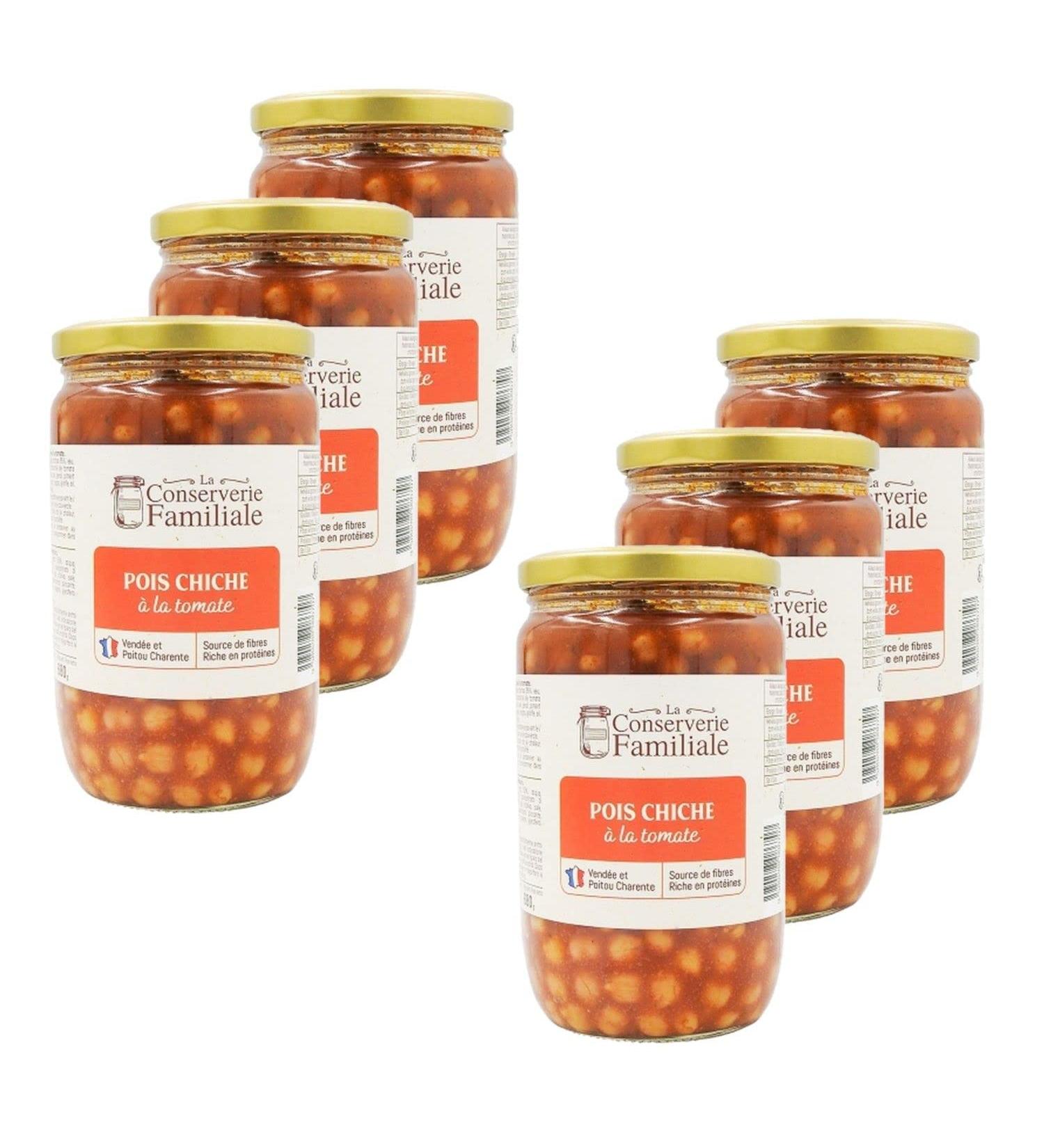 Lot 6x Chickpeas with tomato - Jar 680g - Buy Online on GoSupps.com