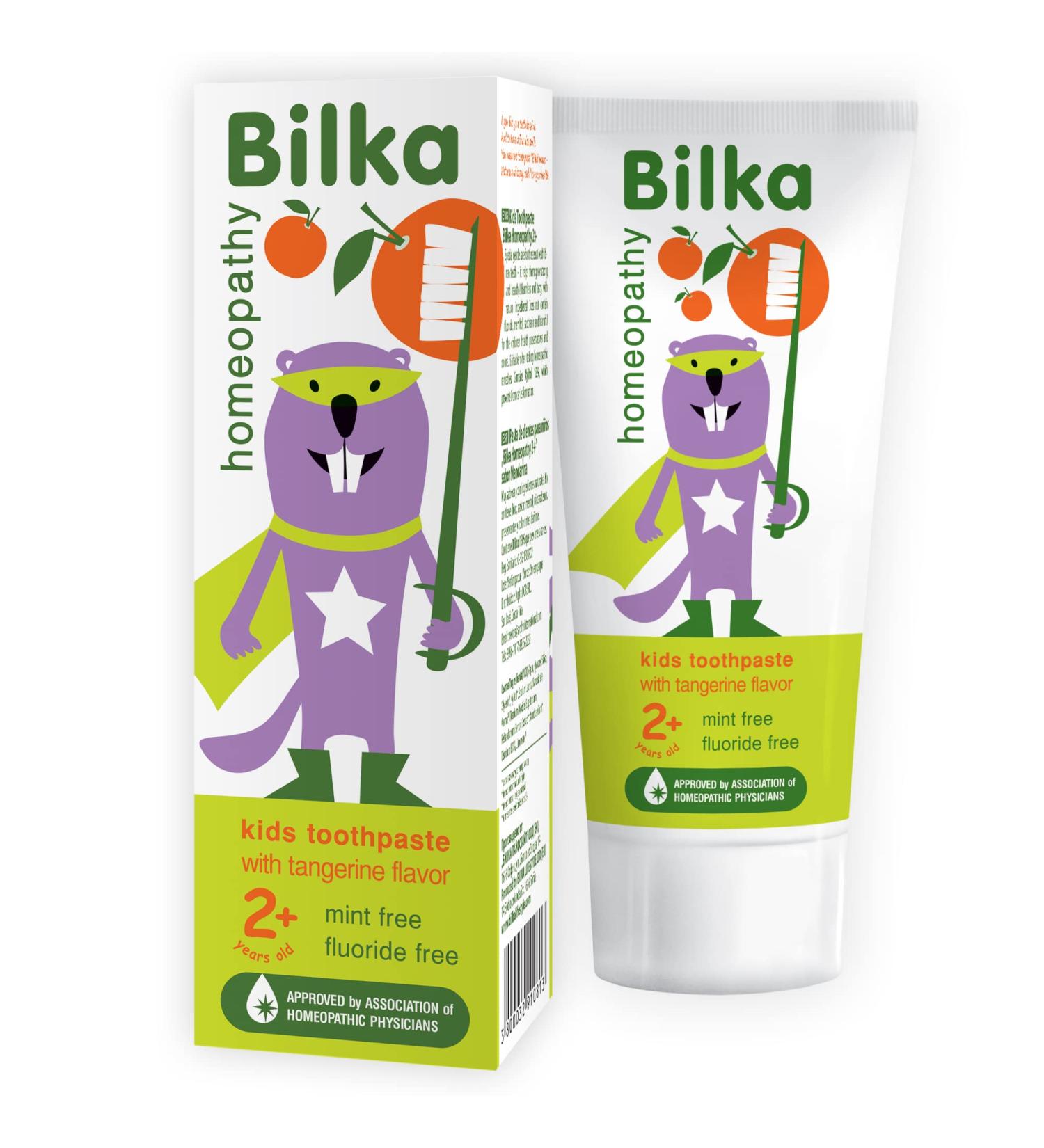 Buy Bilka Homeopathy Toothpaste for Children (2+ Years) - Fluoride-Free Sugar-Free Xylitol Mandarin Flavor - 50ml - Buy Online on GoSupps.com