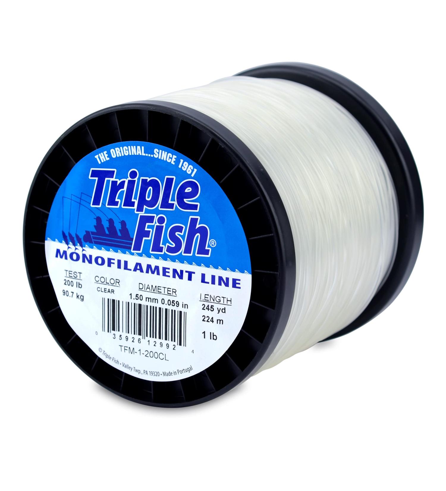 Triple Fish Monofilament Fishing Line - Strong Clear Pink Camo | 200 lb Test | Ideal for Trolling, Bottom Fishing & Casting | Catfish, Bass | 1 lb Spool - Buy Online on GoSupps.com