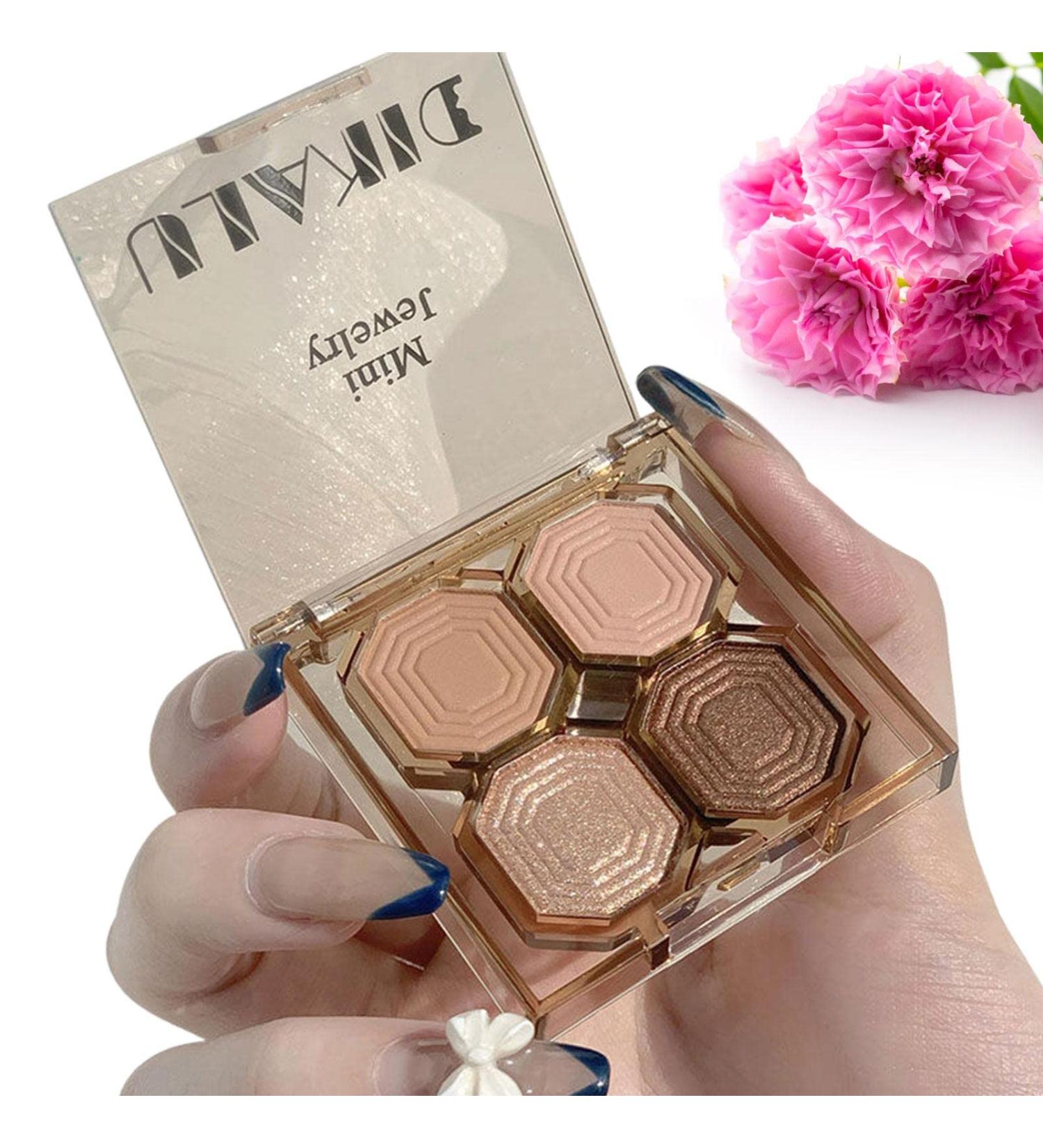 XGZ Eyeshadow Makeup Shimmer Glitter Eye Shadow Long Lasting Self-Adhesive Eye Shadow Neutral Cosmetic Eye Shadow 4 Colors - Buy Online on GoSupps.com