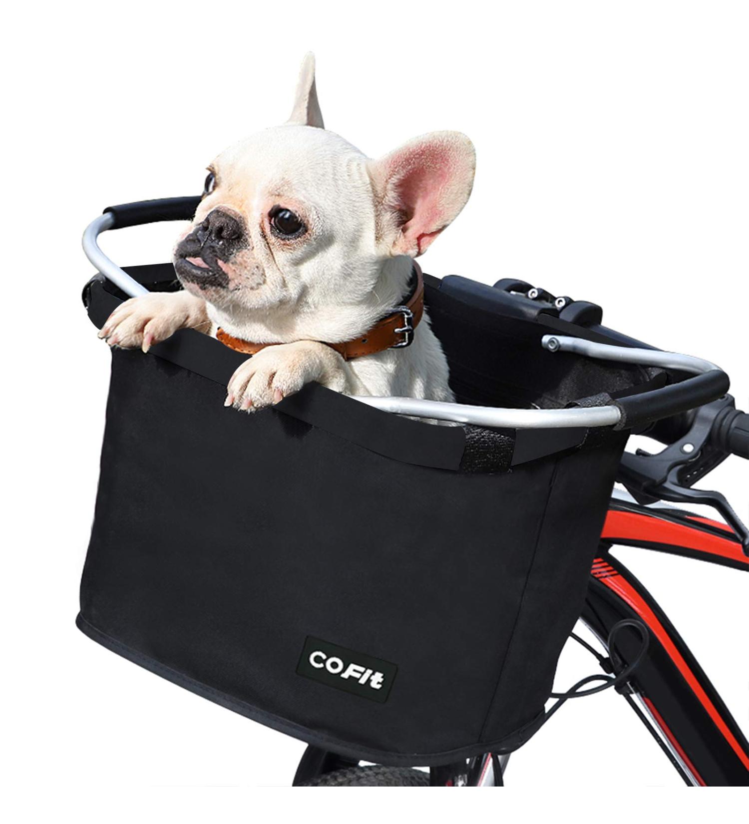 COFIT Detachable Bike Basket - Multi-Purpose Bicycle Handlebar Basket for Pet, Shopping, Commuter, Camping - Basic Black - Buy Online on GoSupps.com