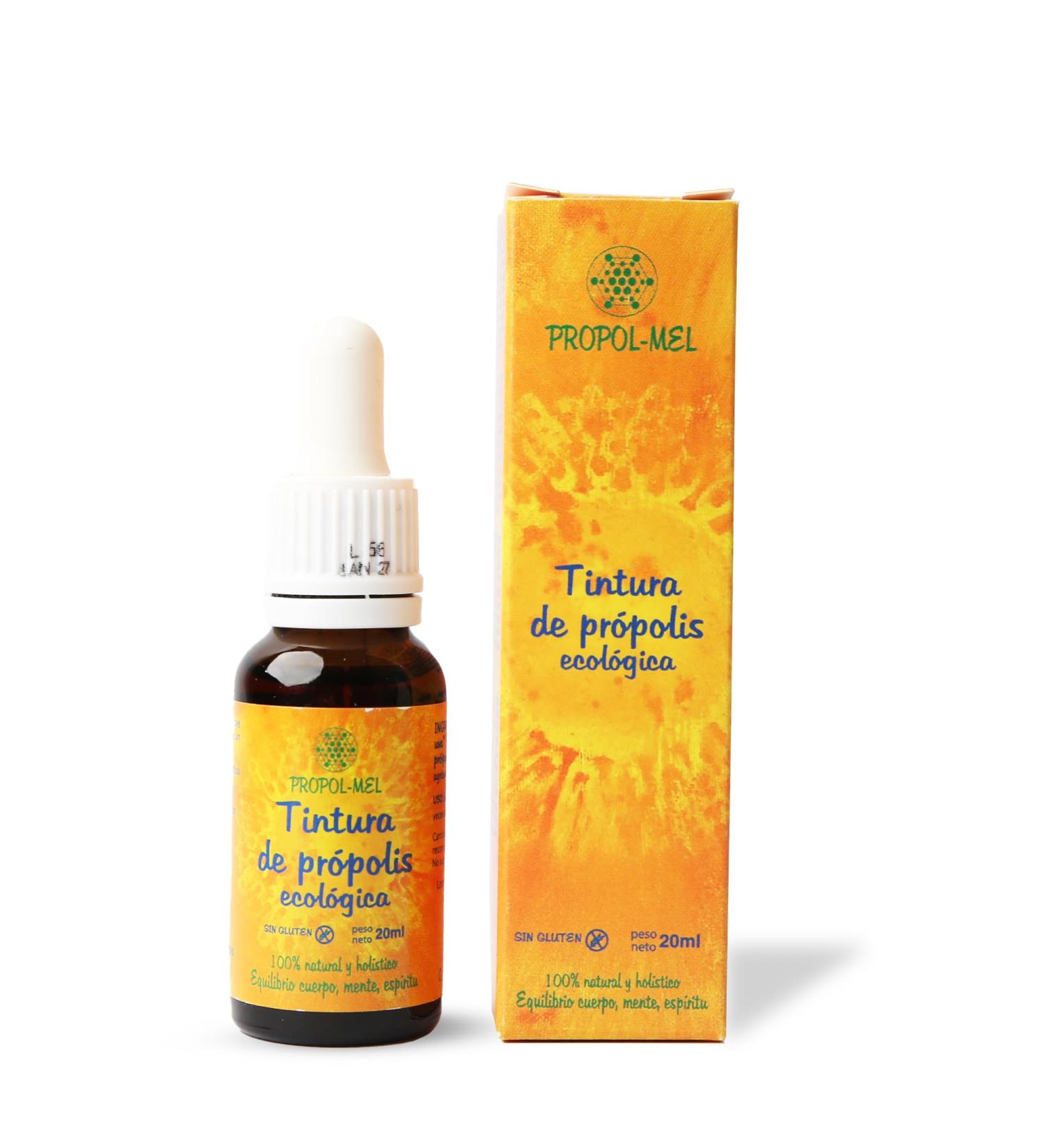 Pack x 2 - Tincture mother of Propolis - 20ml x bottle - ORGANIC - Promotes the well-being of the throat. 100% Natural. Gluten free. Concentrated at 15%. - Buy Online on GoSupps.com