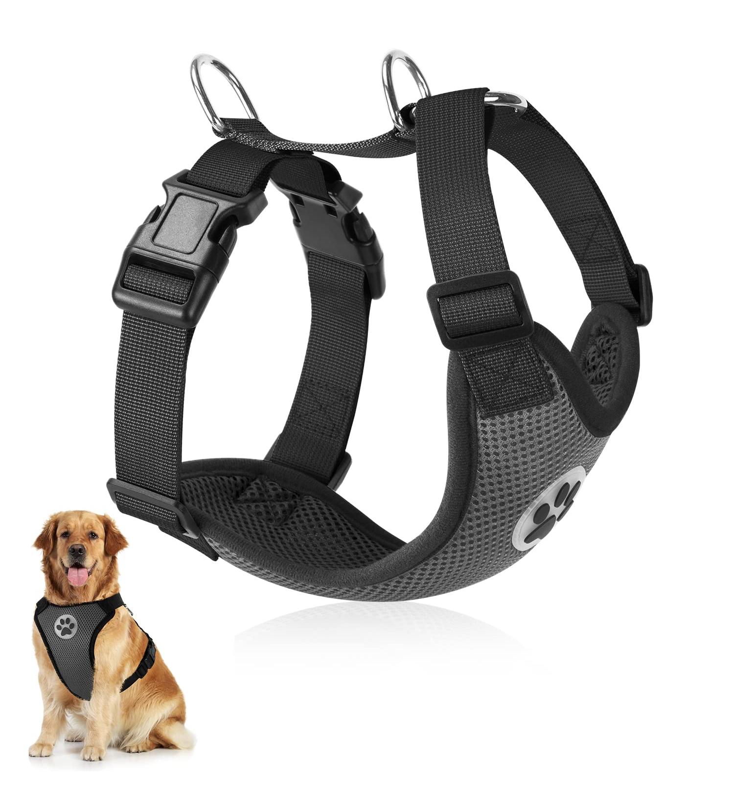 Buy Slowton No Pull Dog Harness - Soft Padded Breathable XS Gray for Small & Medium Dogs | International Shipping Available - Buy Online on GoSupps.com