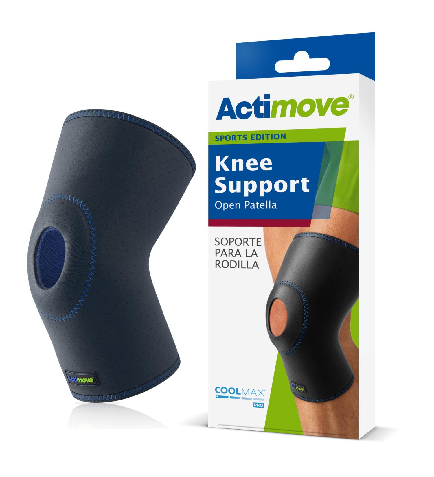 Actimove Sports Edition Knee Support - Open Patella Navy Small | Lightweight & Comfortable for Active Life | International Shipping Available - Buy Online on GoSupps.com