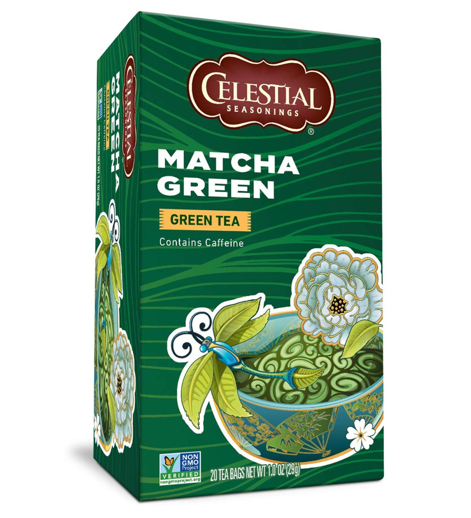 Celestial Seasonings Matcha Green Tea with Caffeine - 20 Tea Bags, Pack of 6 - Buy Online on GoSupps.com