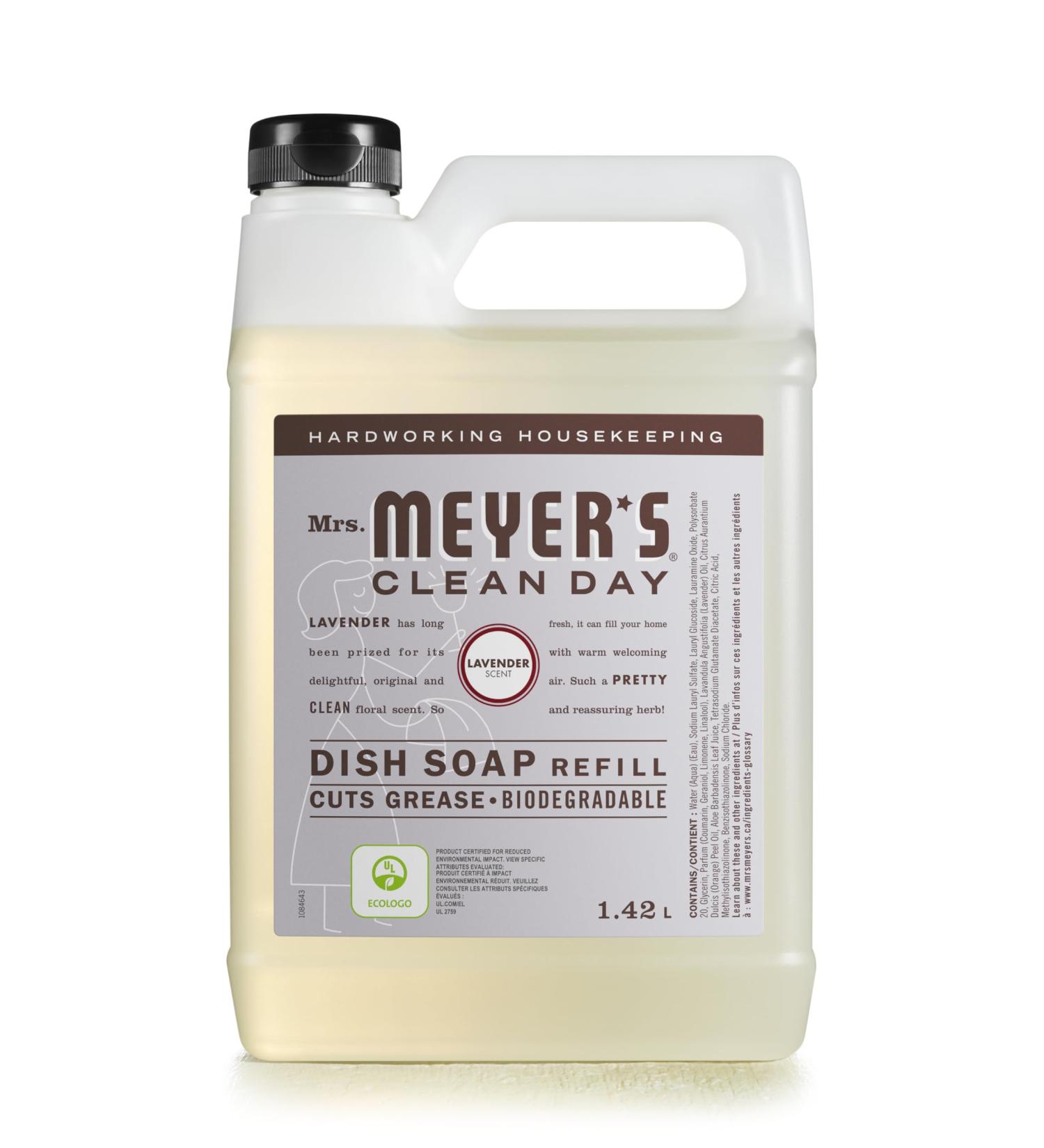 Mrs. Meyer's Clean Day Dish Soap Refill Cruelty Free Dishwashing Liquid Lavender Scent 1.4 Liter Refill for Dish Soap Bottle - Buy Online on GoSupps.com