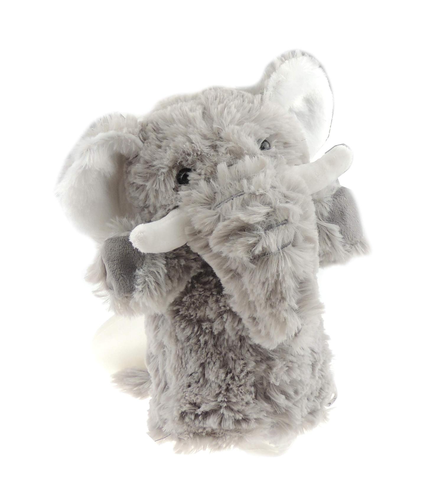 Cute Plush Cuddly Soft Large Kids Childrens Toddlers Boys Girls Role Play Animal Pet Farm Zoo Safari Wildlife Stuffed Toy Interactive Games Hand Puppet Handpuppet 3 4 5 6 7 8 9 10 Year Olds (Elephant)