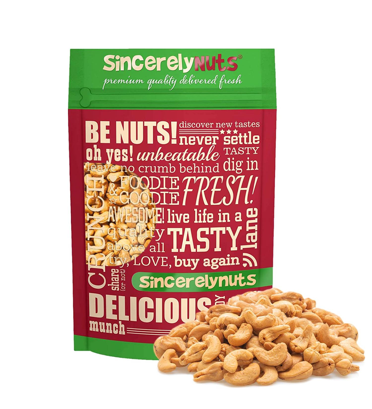 Sincerely Nuts Roasted Unsalted Whole Cashews - High Protein Everyday Snack - Vegan Keto Kosher - 2lb Gourmet Quality Bag - Buy Online on GoSupps.com