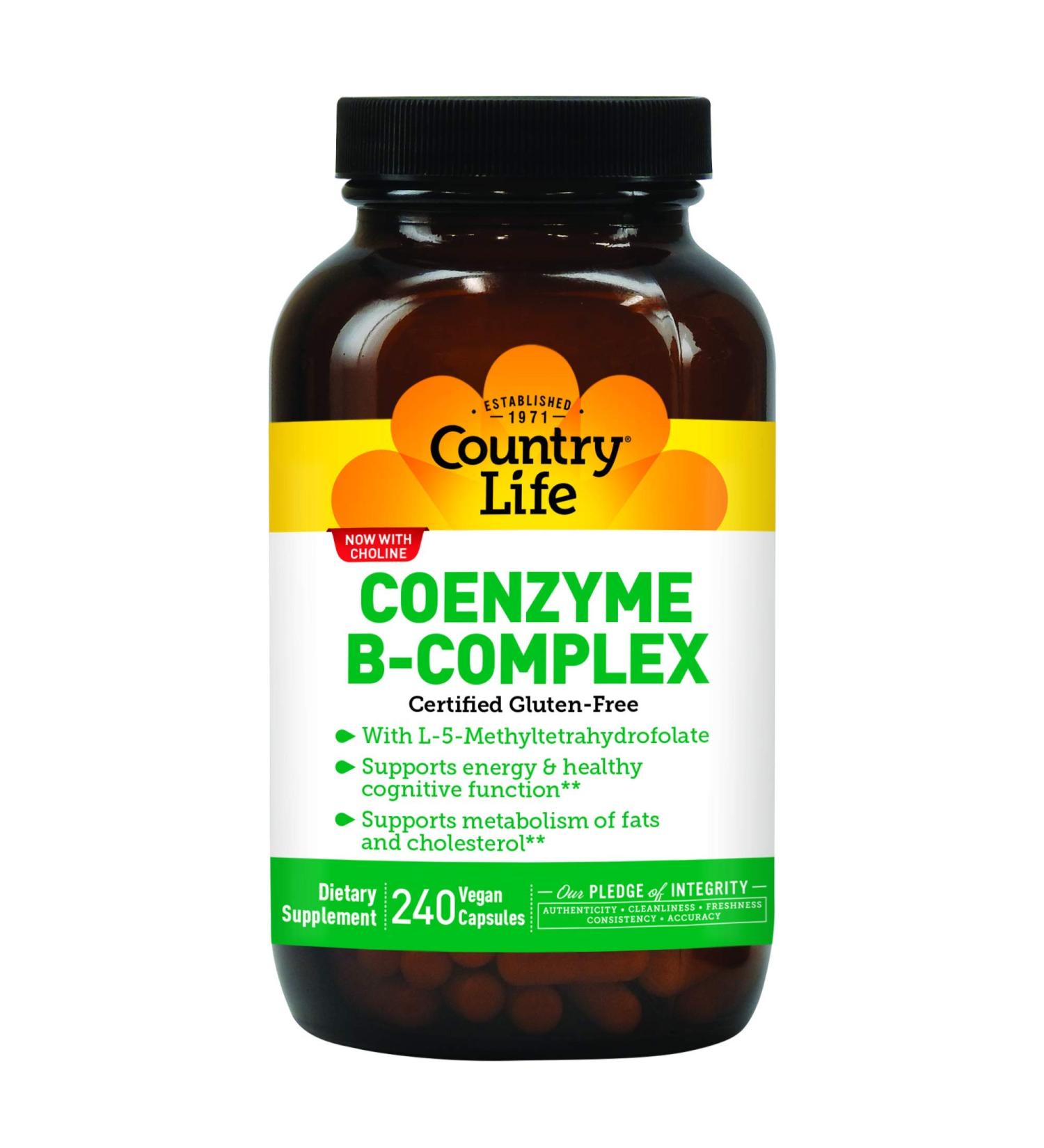 Country Life Coenzyme B-Complex 240 Vegan Capsules | Energy & Immune Support - Buy Online on GoSupps.com