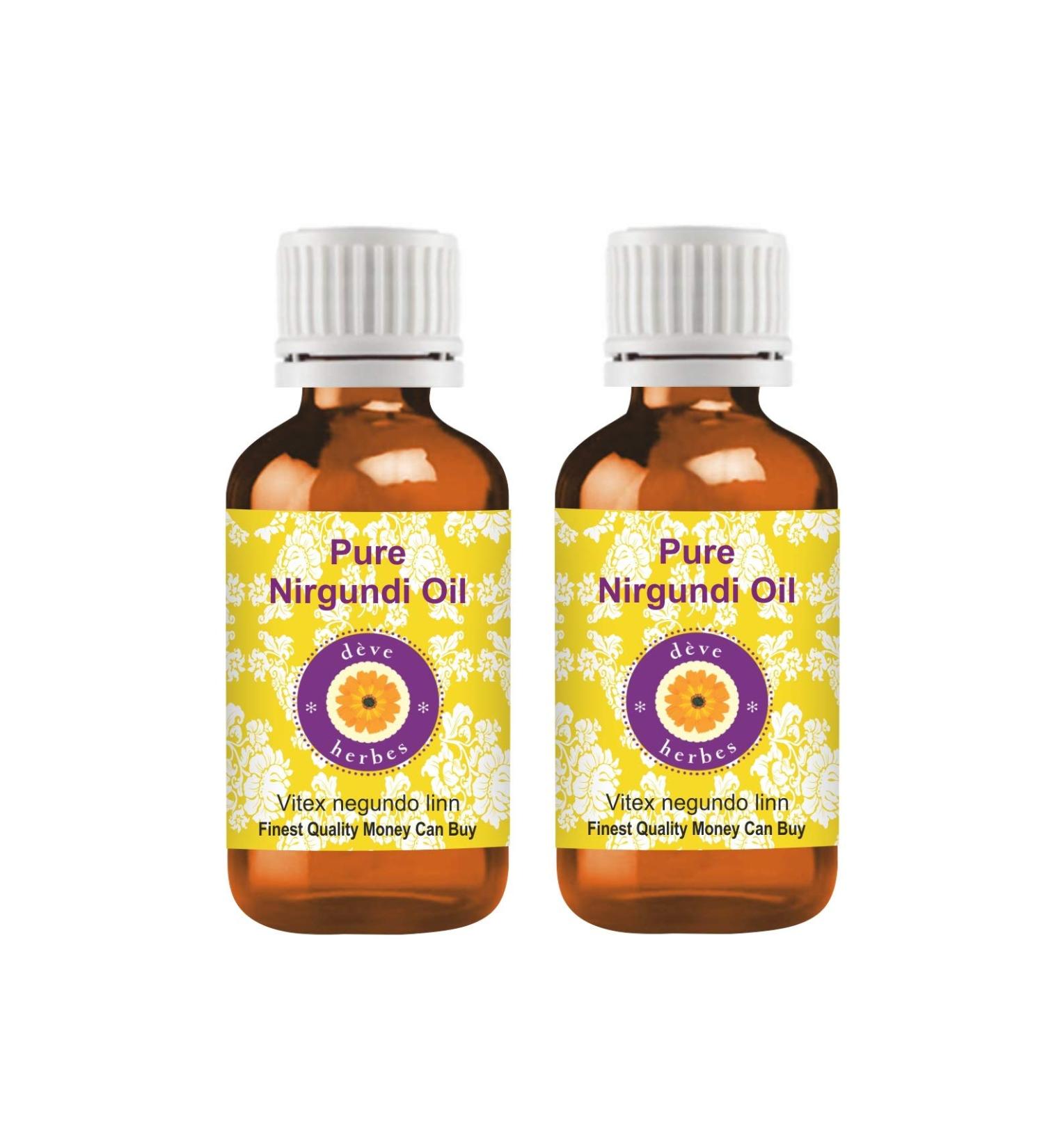 Deve Herbes Pure Nirgundi Oil Vitex negundo Linn Pack of Two 100ml X 2 6 oz - Buy Online on GoSupps.com