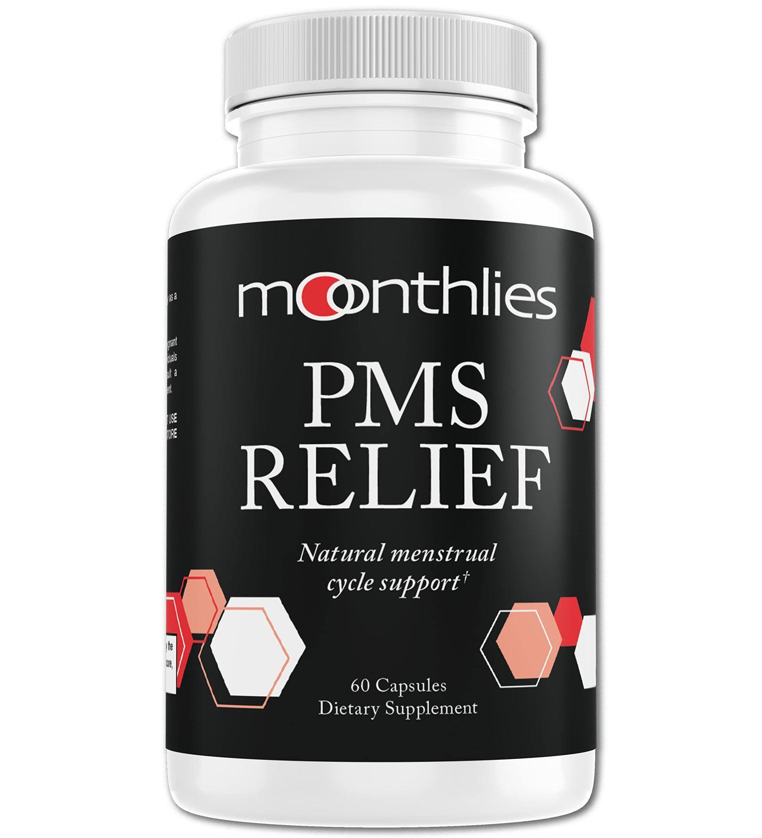 MOONTHLIES PMS Relief Supplement - Balance Mood, Cramps & Bloating - 30 Day Supply (60 Capsules) - Buy Online on GoSupps.com