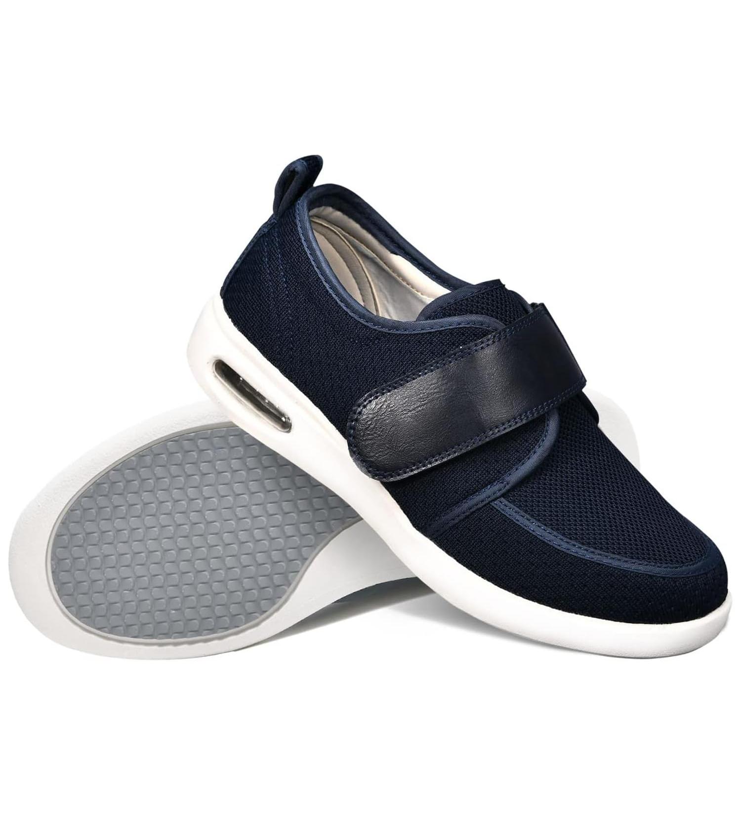 Unisex Adjustable Diabetic Slippers - Lightweight Orthopedic Sandals for Edema & Swollen Feet - Breathable Hospital Shoes - Blue (43EU/Lable45) - Buy Online on GoSupps.com