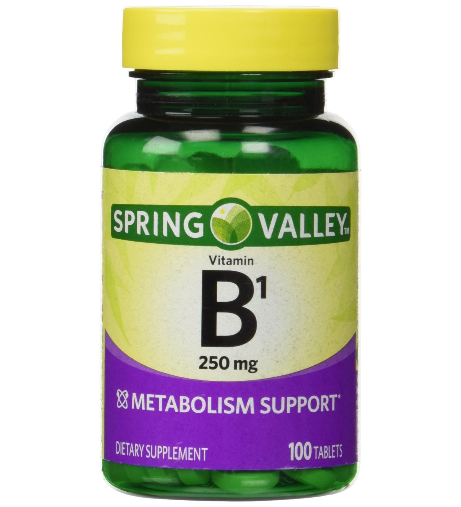 Spring Valley Natural Metabolism Support B1 100 Tablets - Boost Energy and Weight Management - Buy Online on GoSupps.com