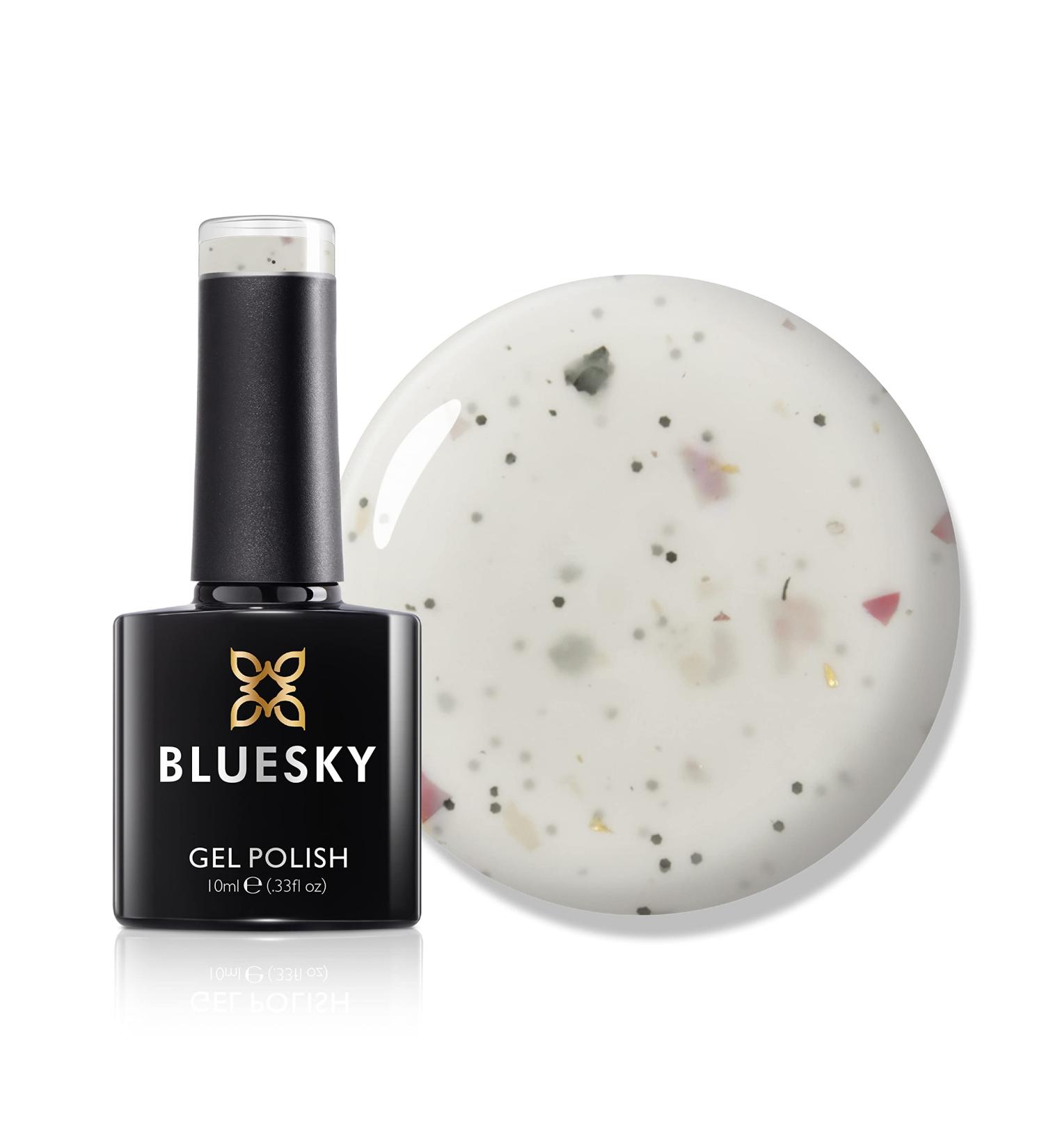 Bluesky Gel Polish Granite Gel Beauty Splashes - BGR01 Cream. Long Lasting Chip Resistant 10 ml (Requires Drying Under UV LED Lamp) - Buy Online on GoSupps.com