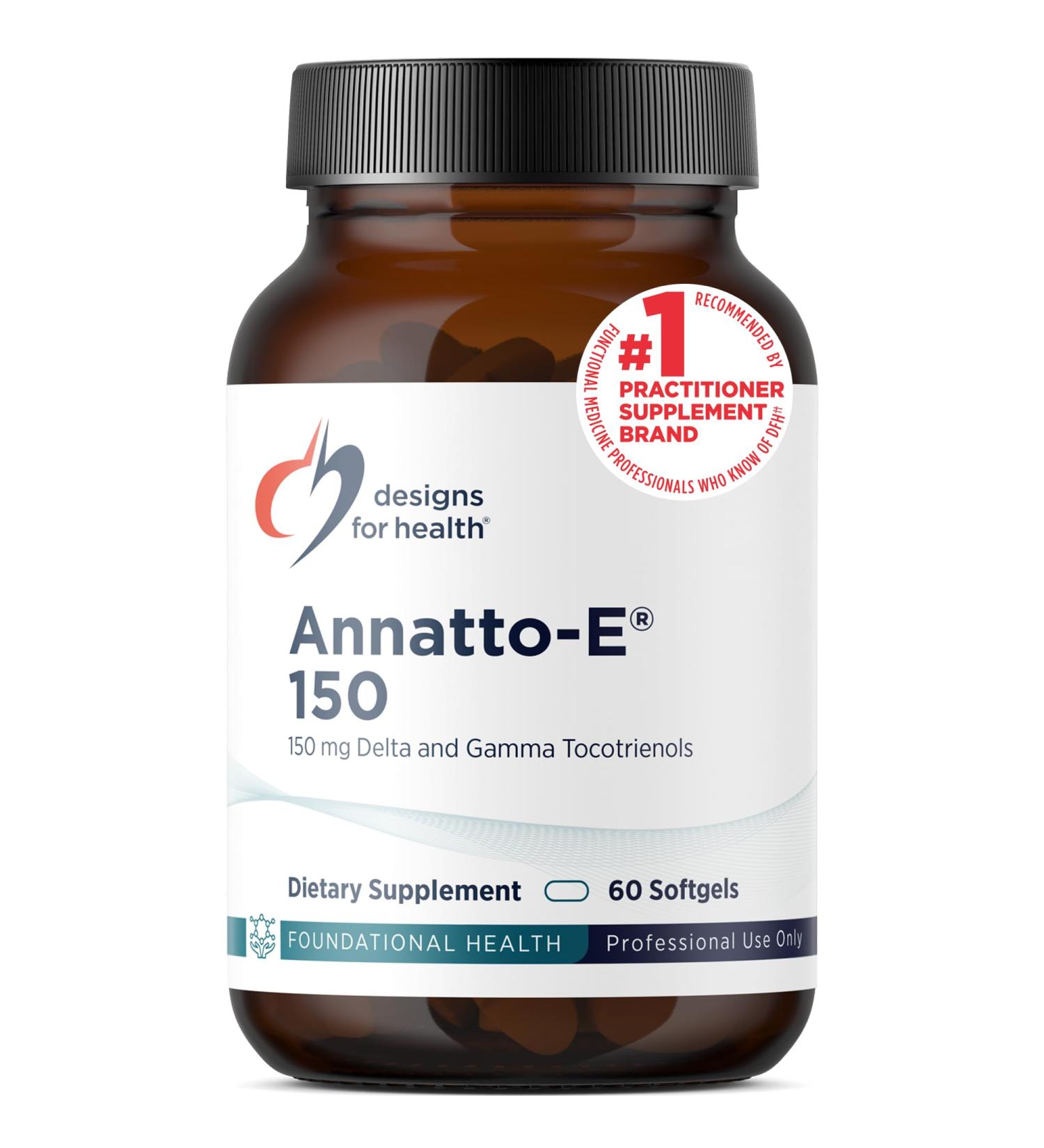 Designs for Health Annatto-E 150mg Tocotrienols - DeltaGold Vitamin E Complex Supplement with Delta + Gamma Tocotrienols - Cardiovascular Healthy Aging + Antioxidant Support - Non-GMO (60 Softgels) 60 Count (Pack of 1) - Buy Online on GoSupps.com