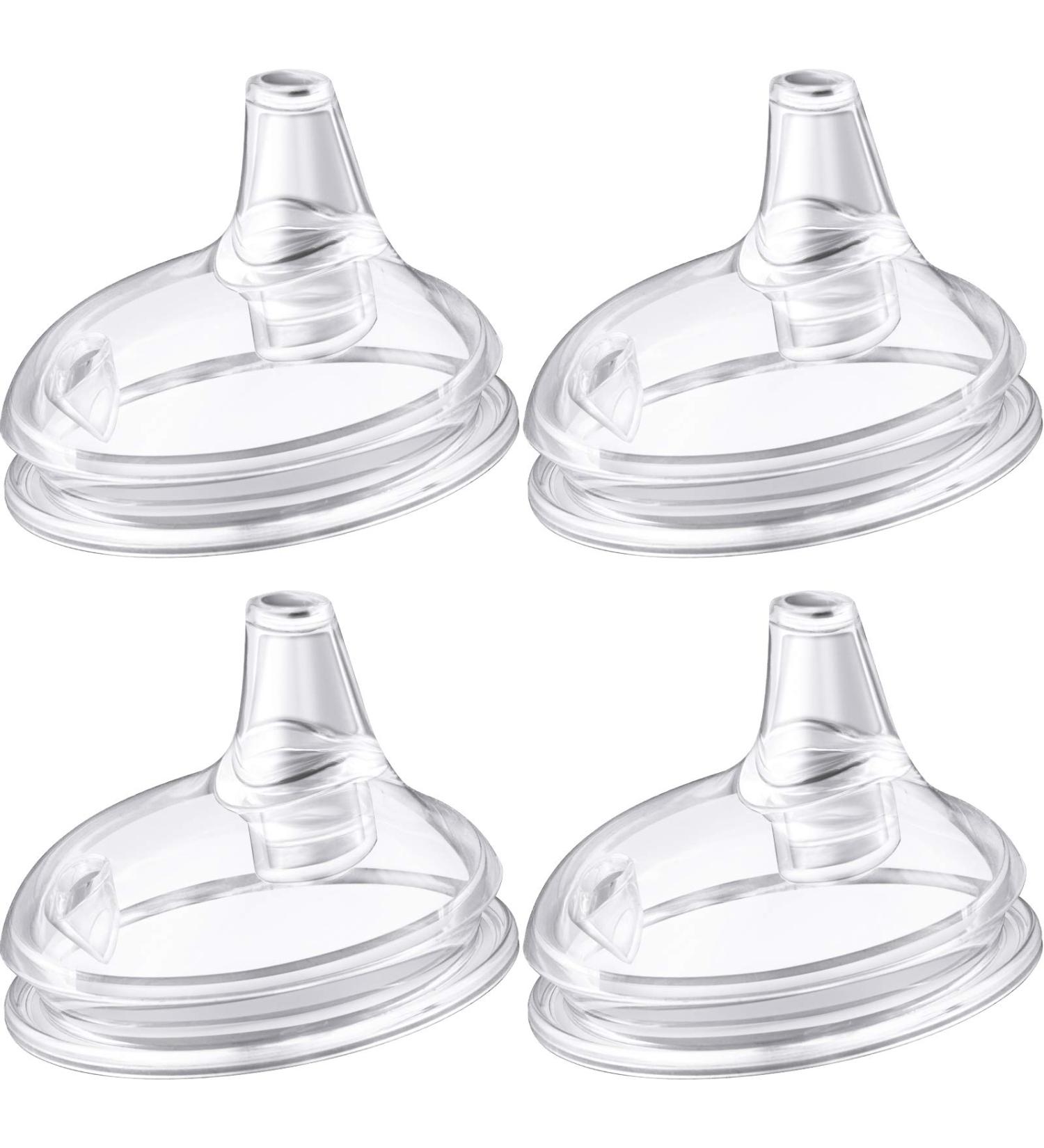 Variable Flow Silicone Baby Bottle Nipples - Set of 4 | Wide-Neck Design, Fits 7cm Diameter Bottles | Ideal for Babies Over 6 Months | Duckbill Cross Shape - Buy Online on GoSupps.com