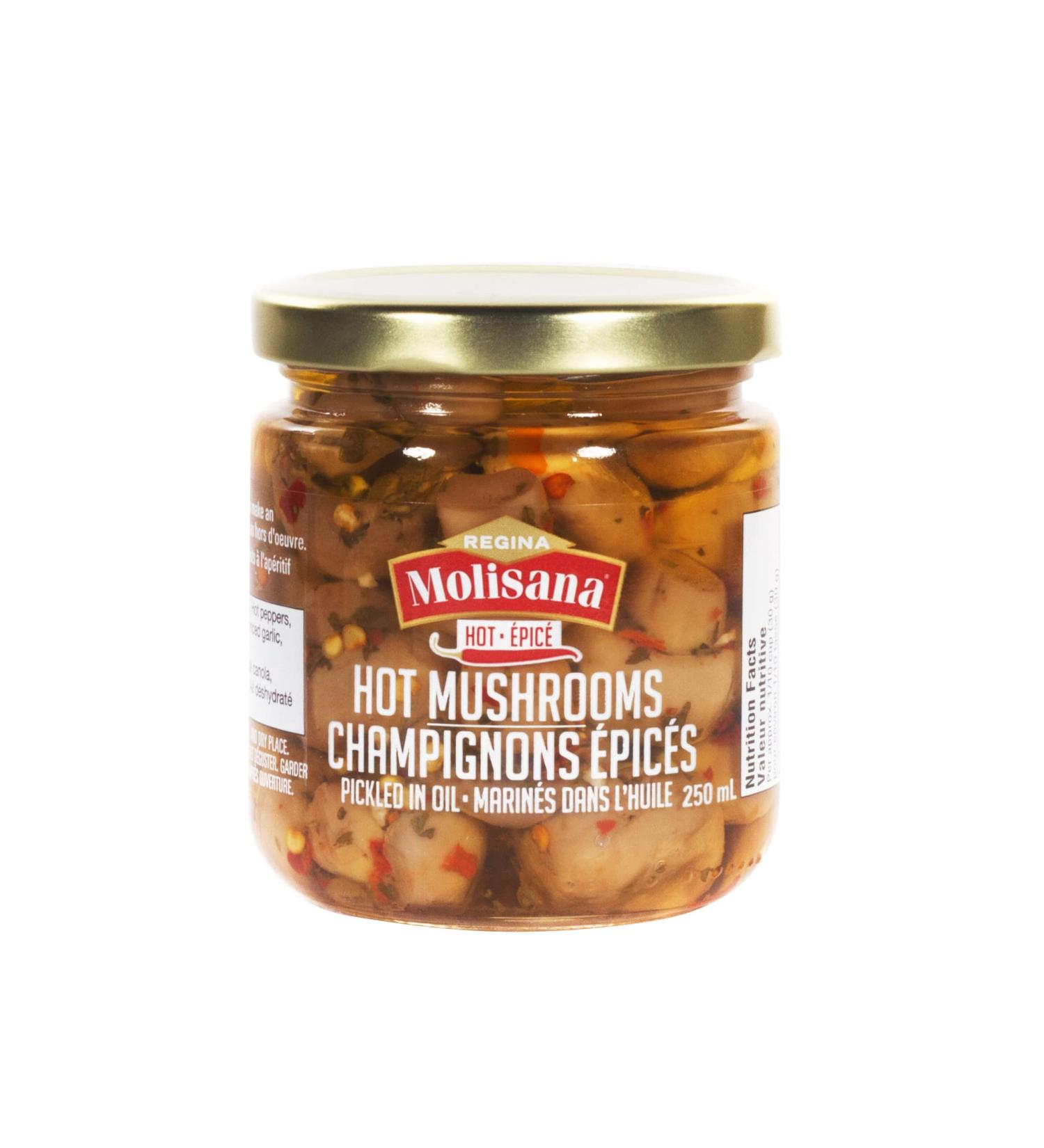 Regina Molisana Hot Pickled Mushrooms in Oil 250 milliliters Hot Mushrooms - Buy Online on GoSupps.com