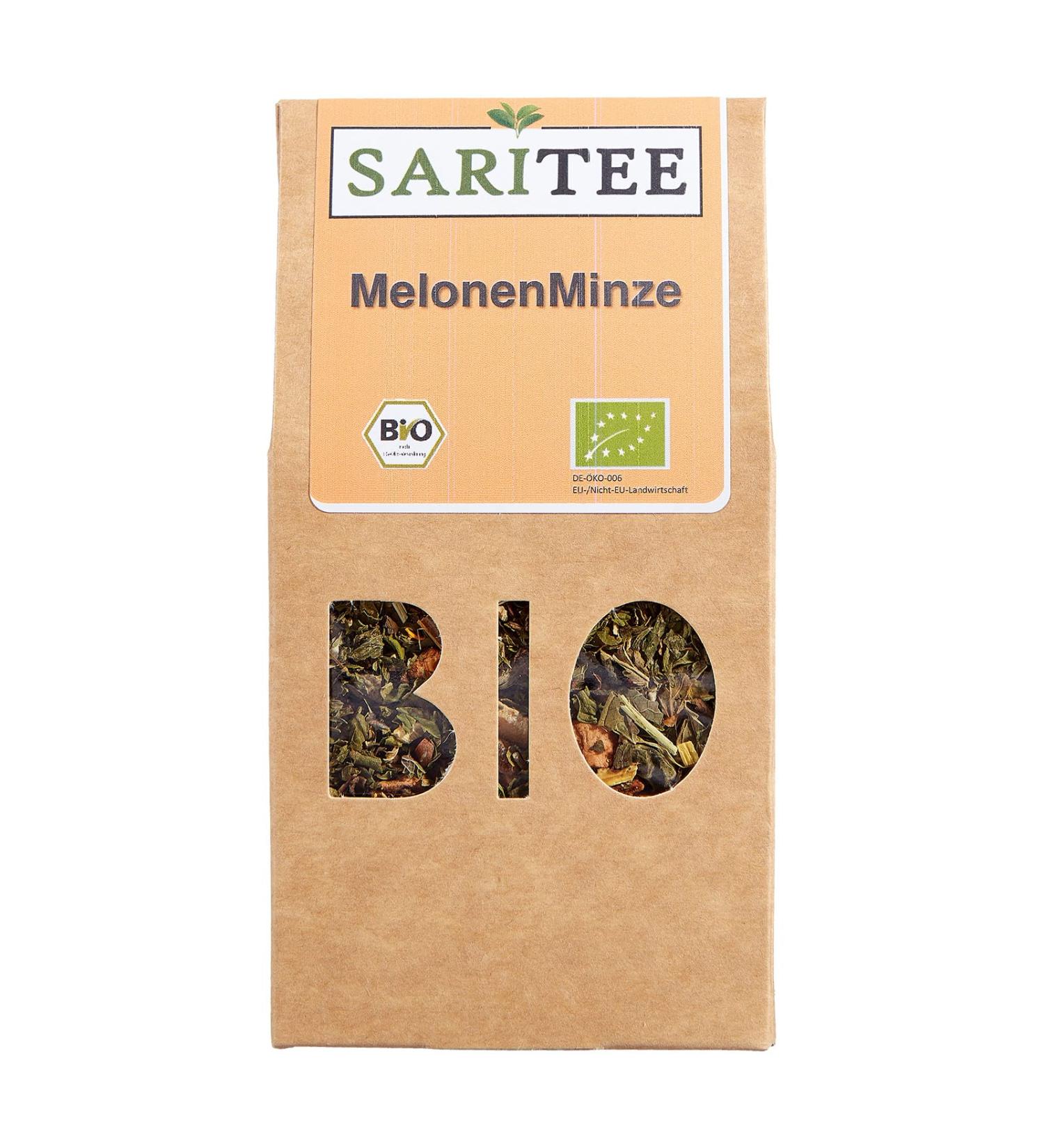 FRUTEG SARITEE Organic Melon Mint Parts Fruit tea with beautiful fruits and herbs controlled organic cultivation Fruit tea loose organic Premium Tea 60g - Buy Online on GoSupps.com