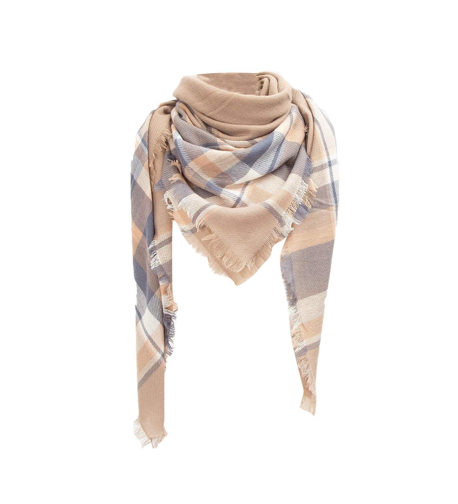 Women triangular scarf warm black with buttons women autumn winter button towel women casual winding scarf multi -purpose scarf for women scarf unit size khaki