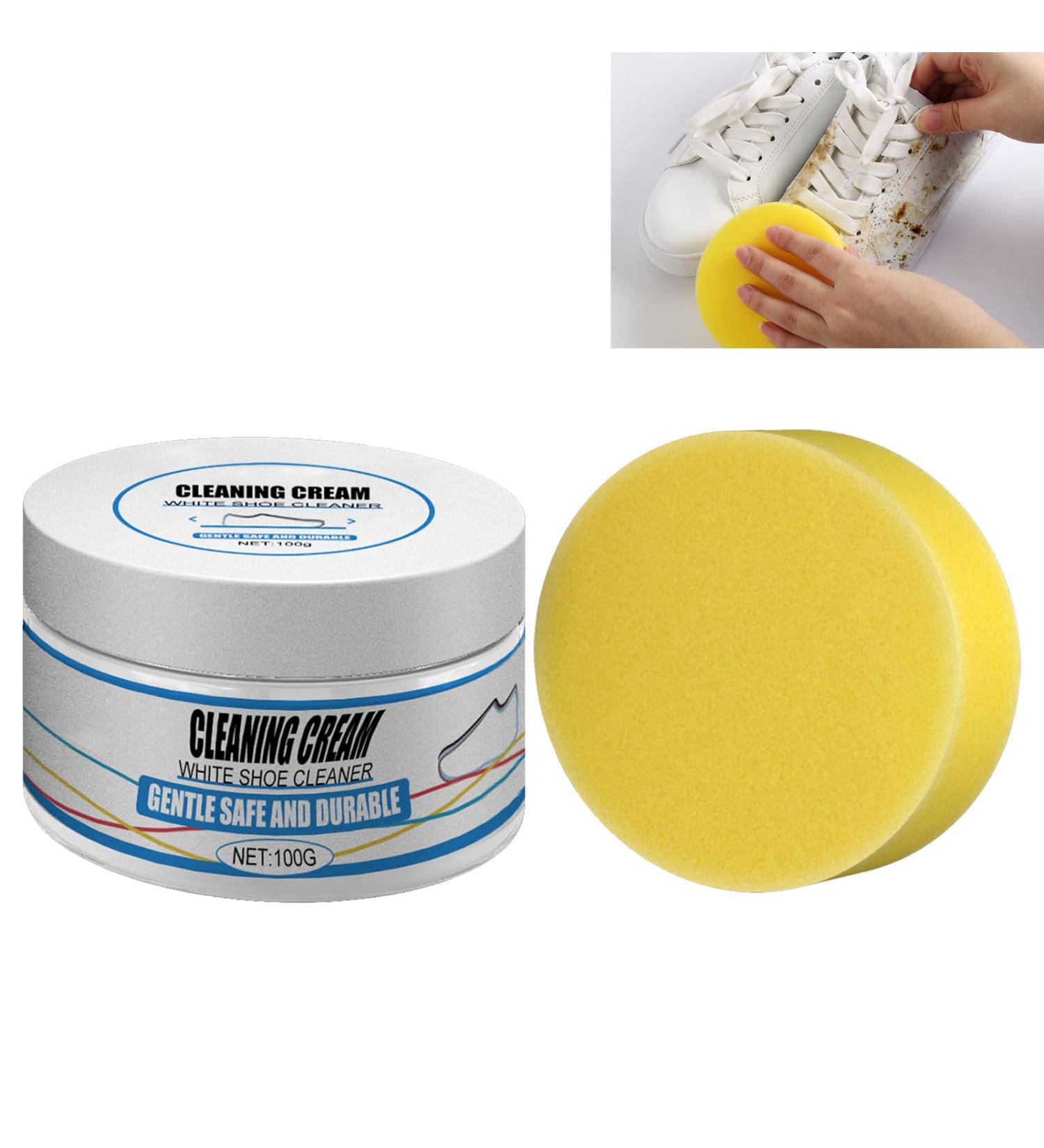 KOAHDE Multifunctional Stain Removal Cream Multi Purpose Cleaning Cream White Shoe Cleaning Cream with Sponge Sneaker White Shoe Cleaner Shoes Multifunctional Cleaning Cream White Shoe Cleaning Cream - Buy Online on GoSupps.com