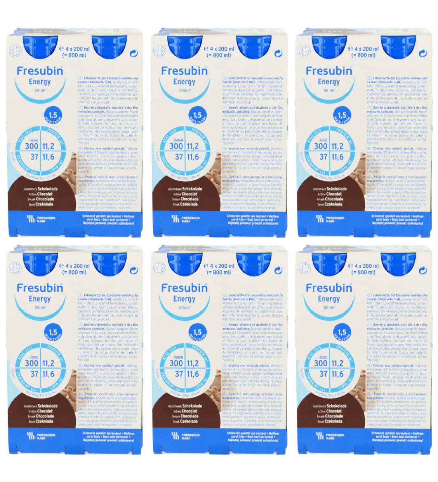 Fresenius Kabi Fresubin Energy Drink - Chocolate 6 Bottles x 200ml | International Shipping Available - Buy Online on GoSupps.com