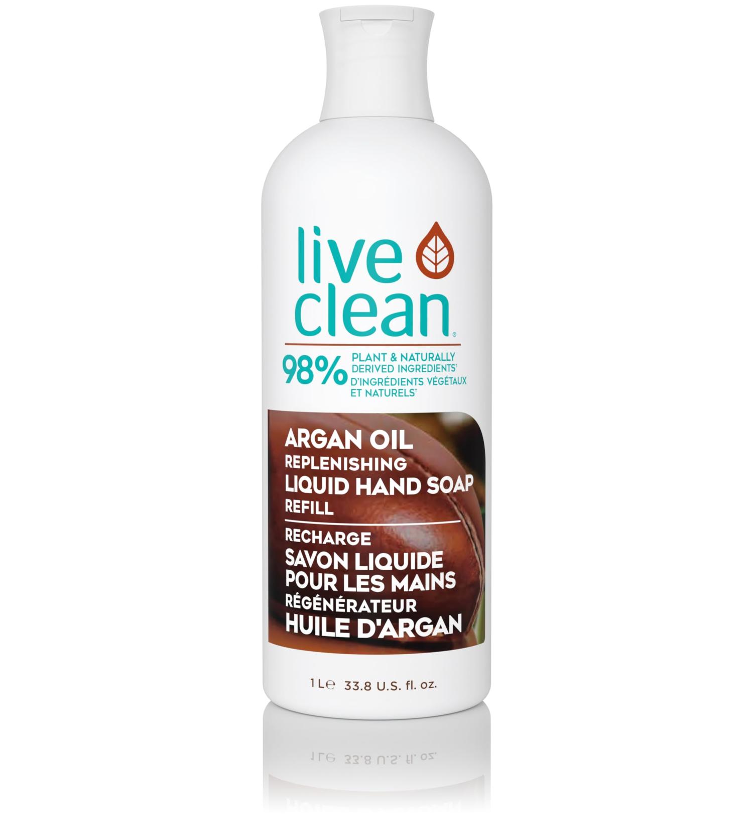 Live Clean Argan Oil Replenishing Liquid Hand Soap Refill 1L 4 Count (Packaging May Vary) 1 count (Pack of 4) - Buy Online on GoSupps.com