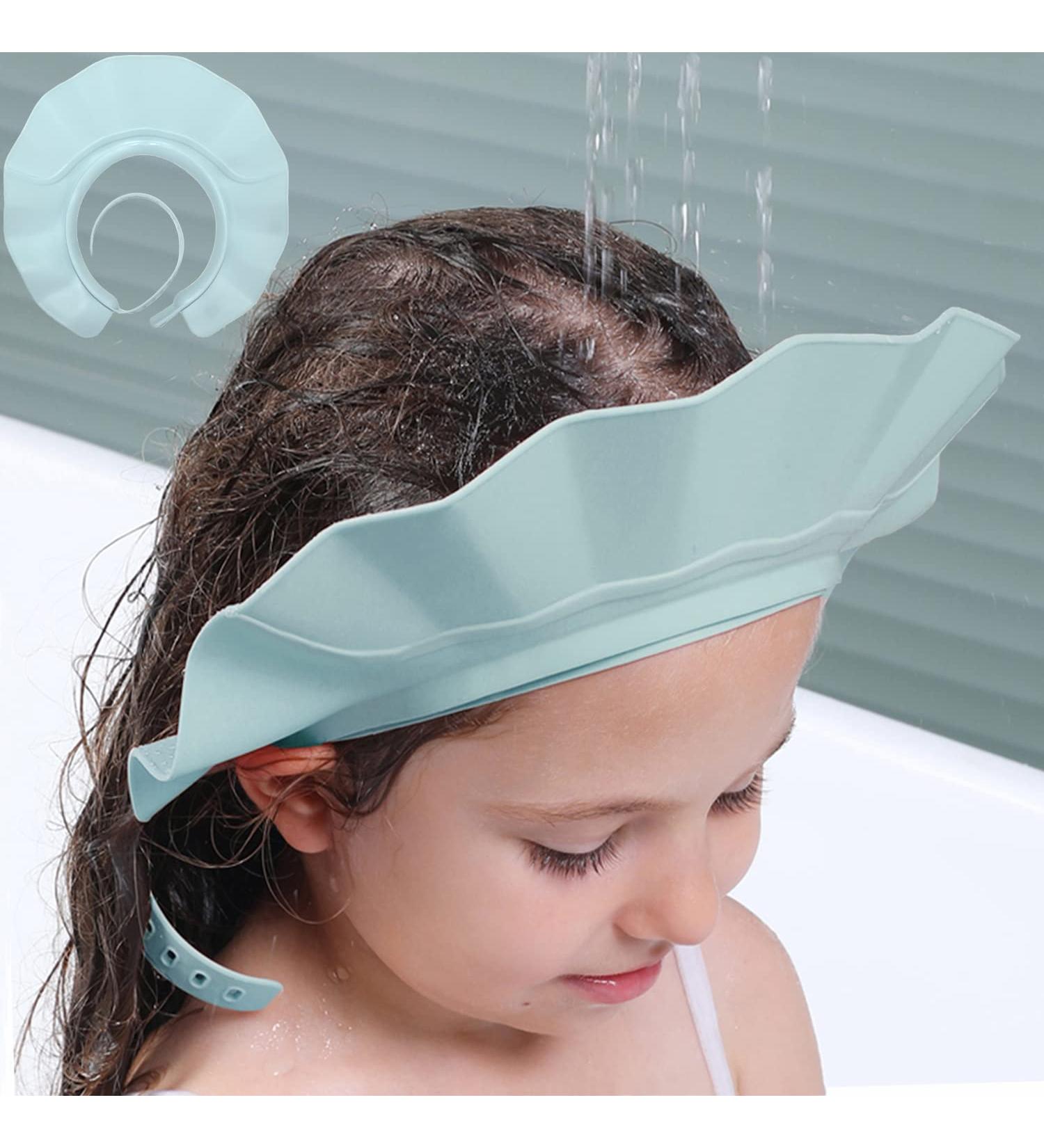 Baby Shower Cap Bath Visor | Adjustable Silicone Protection for Kids | Haze Blue - Buy Online on GoSupps.com