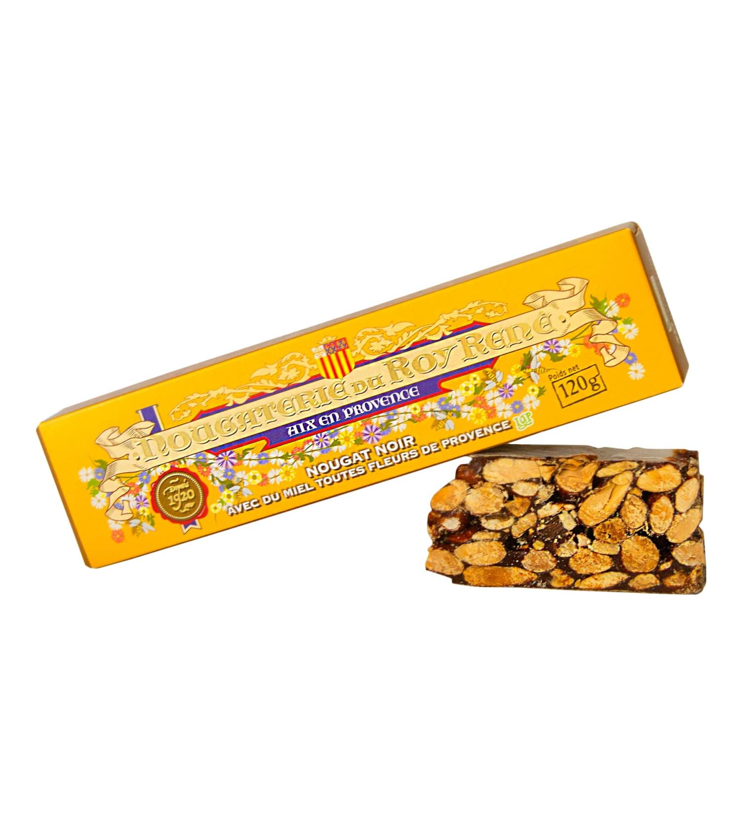 NOUGATERIE DU ROY REN Fine Grocery - Dark Nougat with all-flower honey from Provence 120g case. - Buy Online on GoSupps.com