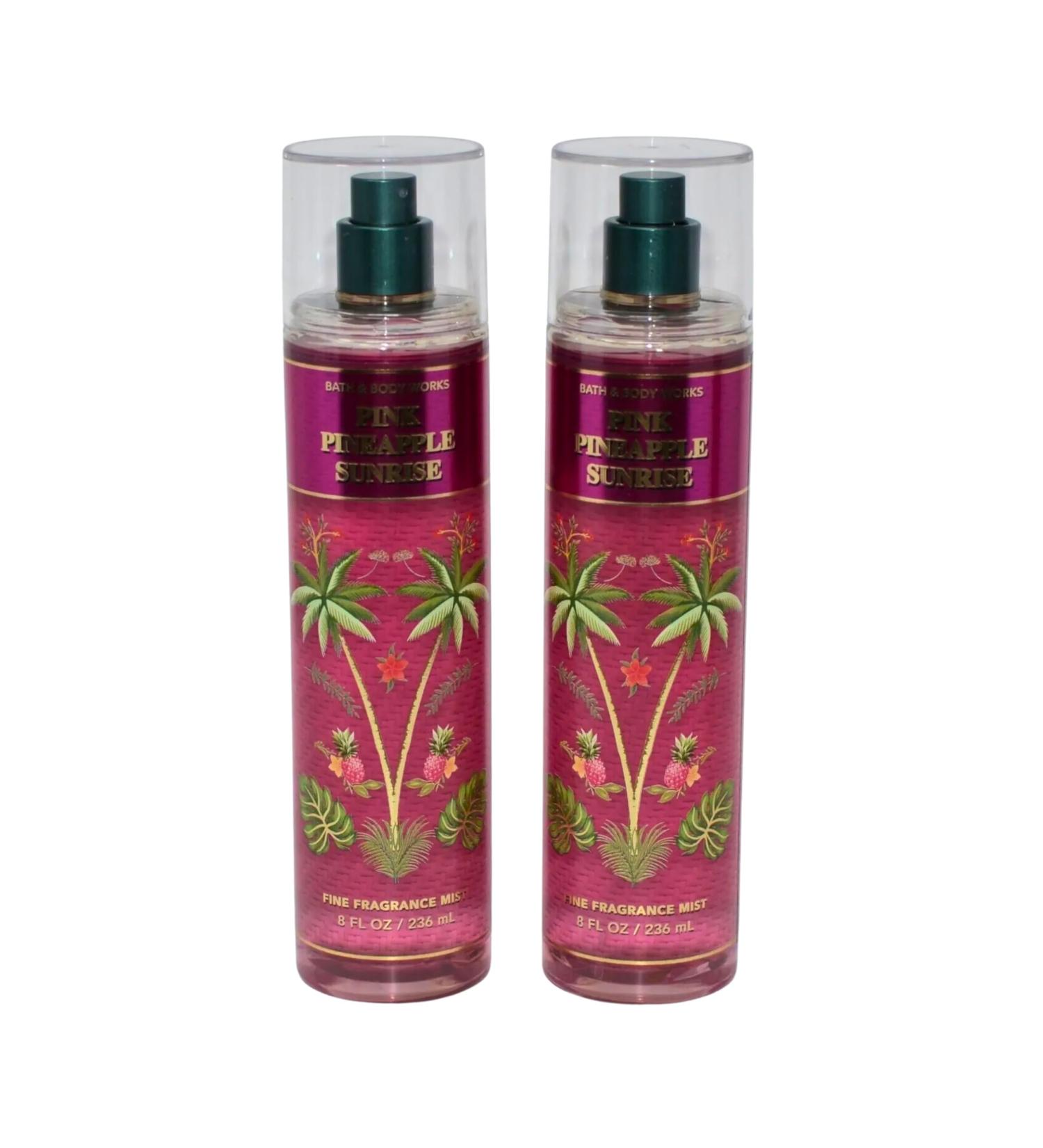 Bath & Body Works Fine Fragrance Mist Set of 2 Bottles 8oz Per Bottle (Pink Pineapple Sunrise)