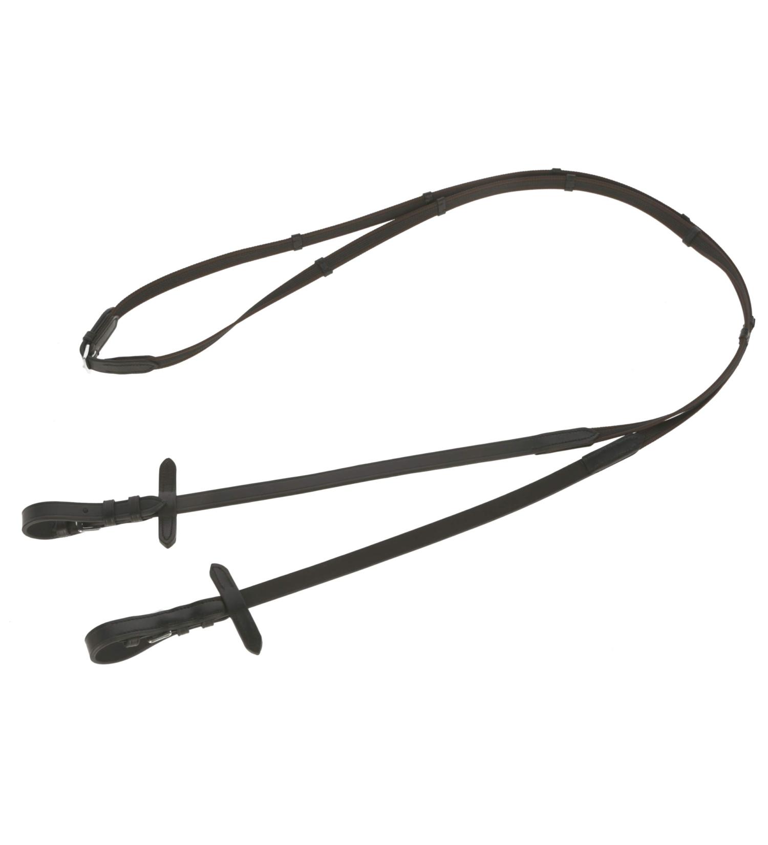 Kerbl 3222118 Antislip rubber reins black/brown Full 15 mm