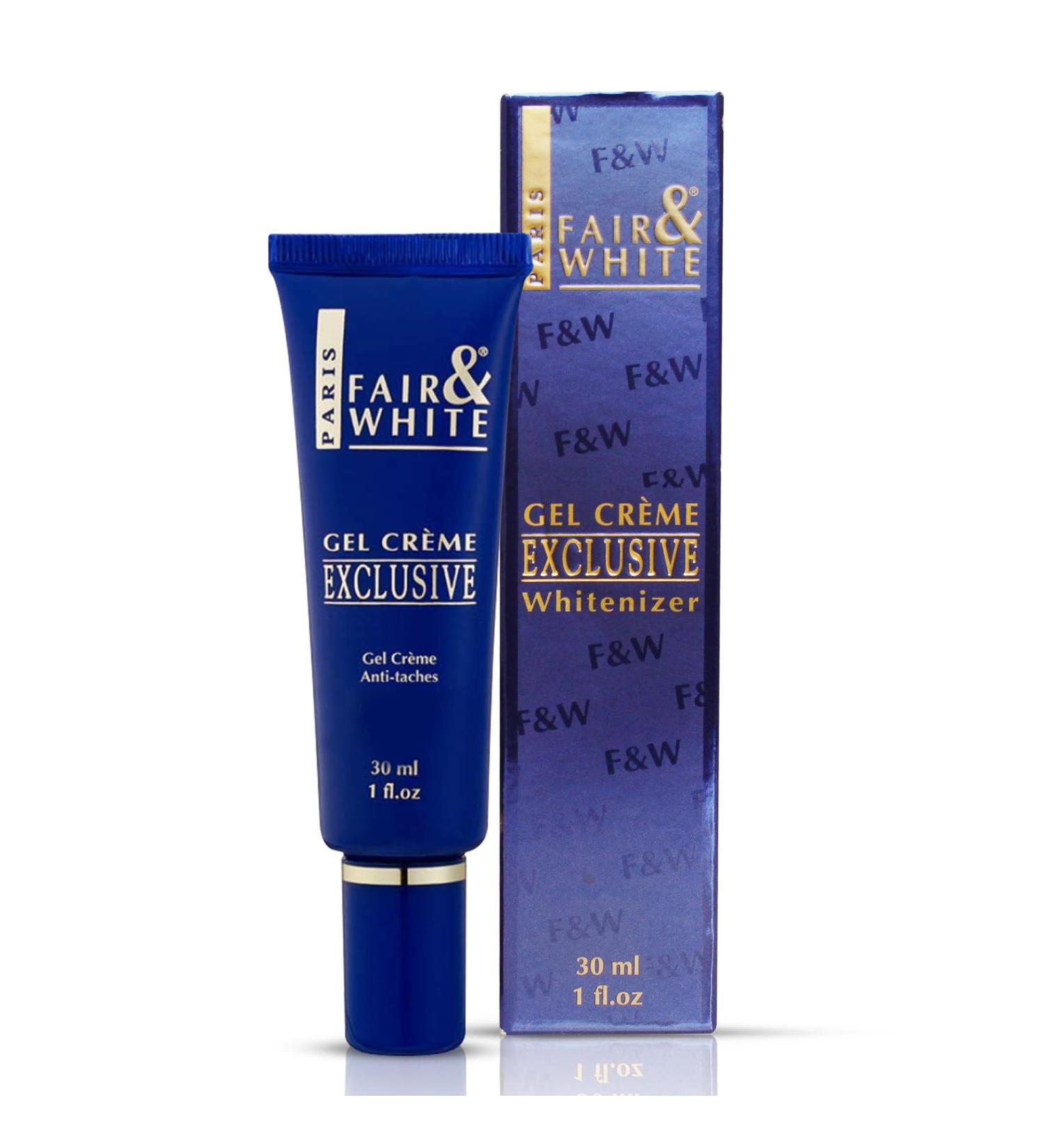 FAIR & WHITE Exclusive Skin Brightening Gel Cream 1 fl oz / 30ml For Face Body Underarms Neck Knees Even Skin Tone - Buy Online on GoSupps.com