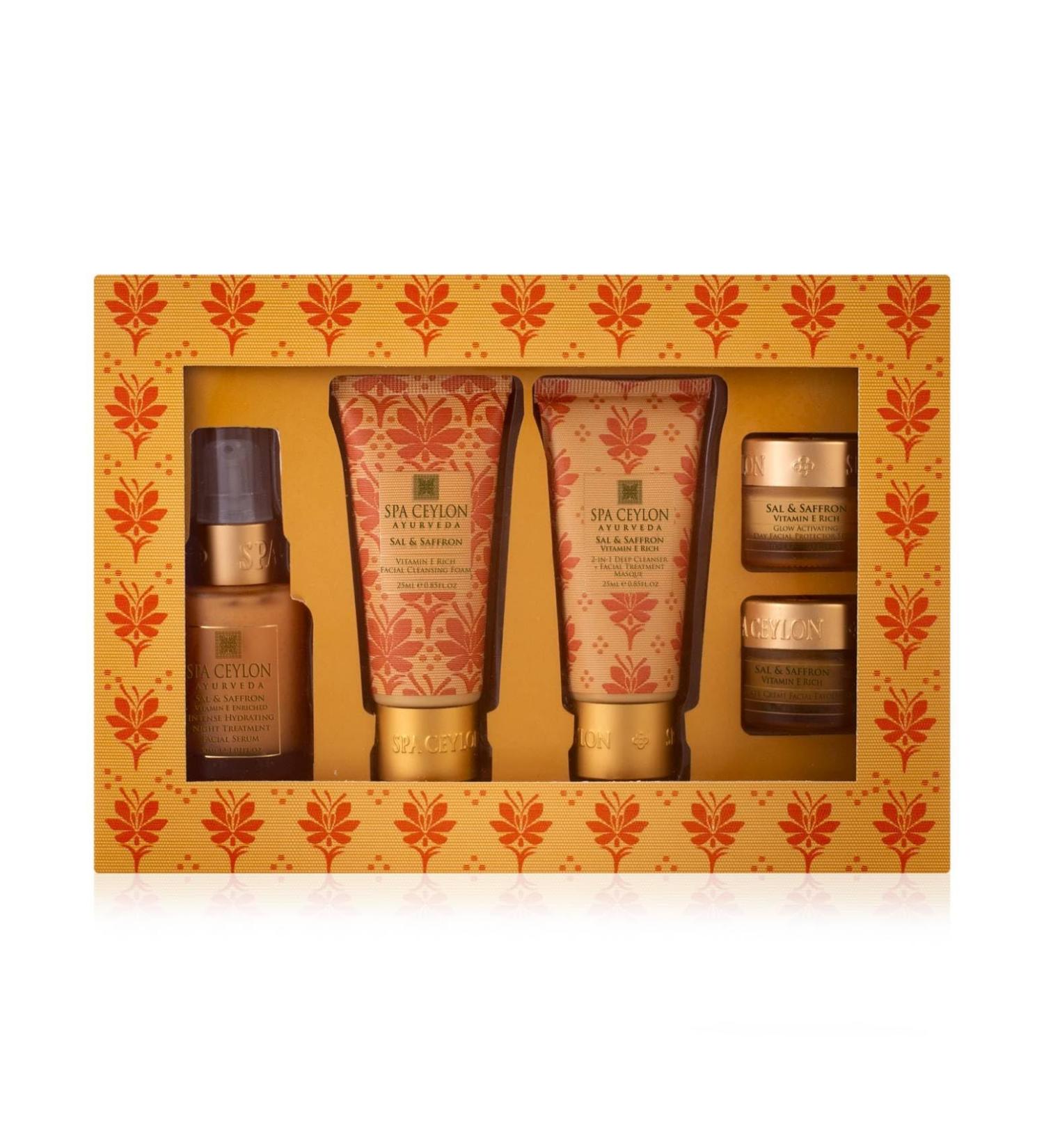 SPA CEYLON Sal & Saffron Skin Care Set - Vitamin E Enriched Body Care for Complete Beauty Ritual | Shop Internationally - Buy Online on GoSupps.com