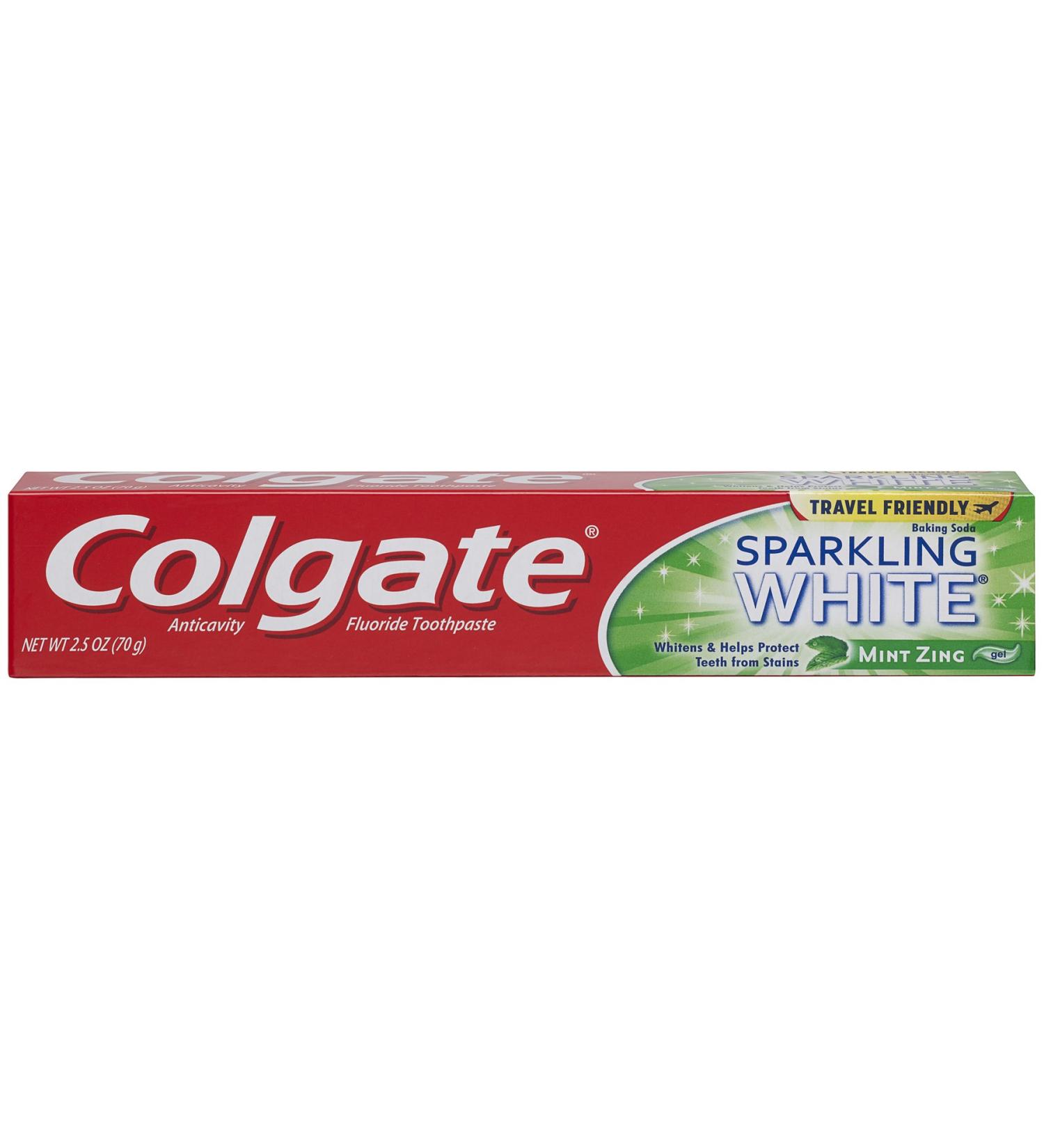 Colgate Sparkling White Gel Toothpaste 2.5 oz - Mint Zing (Pack of 6) | International Shipping Available - Buy Online on GoSupps.com