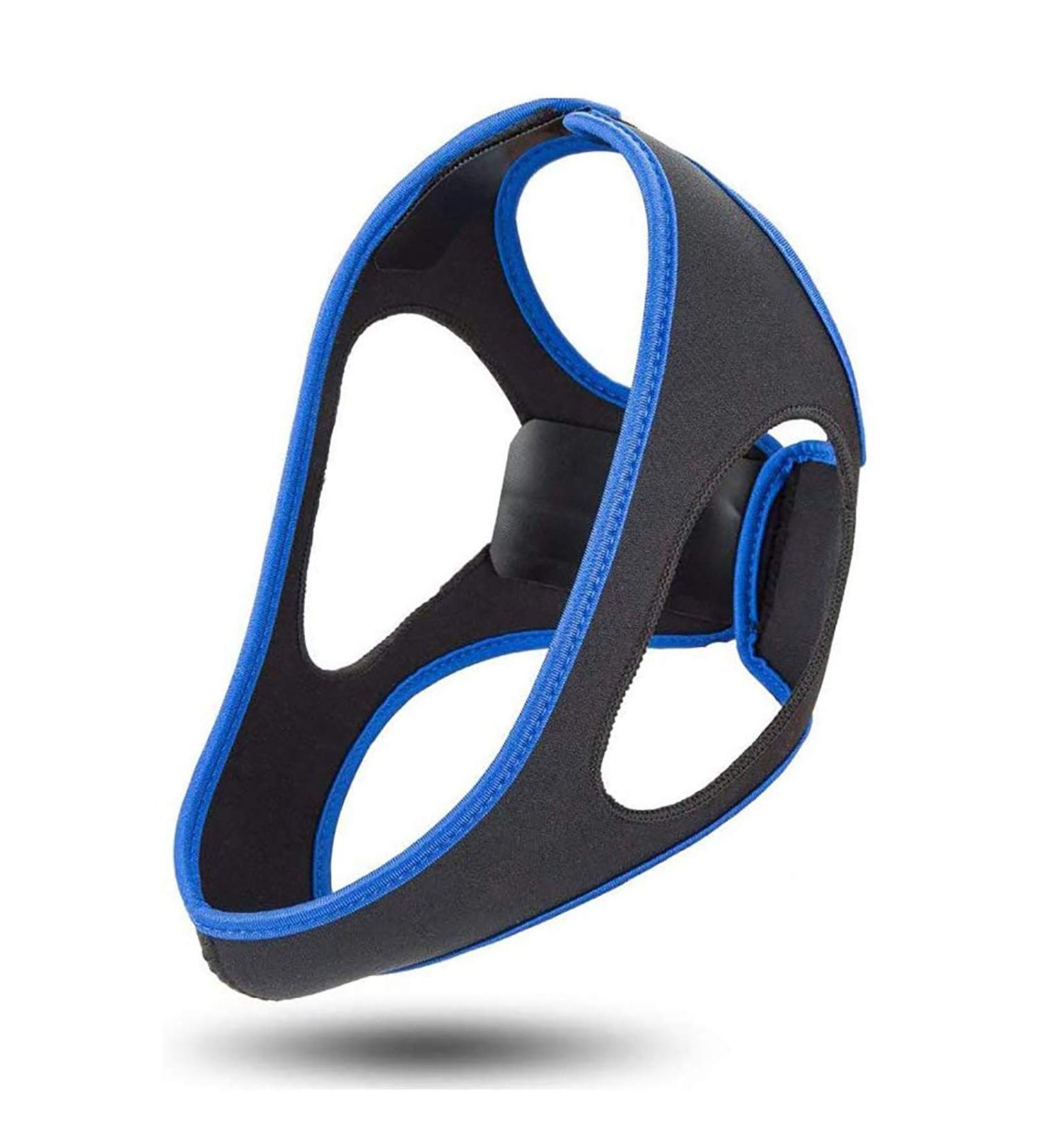 Adjustable Anti-Snoring Chin Strap for Men and Women - Stop Snoring Solution, Breathable Sleep Aid, Snore Reducing Device - One Size (Blue) - Buy Online on GoSupps.com
