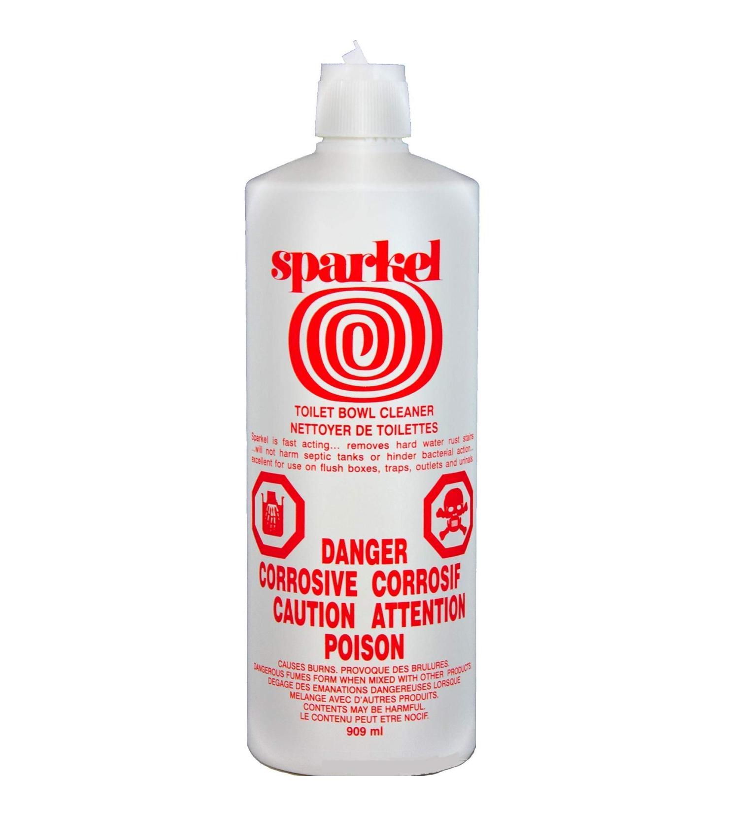 Sparkel Toilet Bowl Cleaner 909ml Bottle Removes Hard Water and Rust