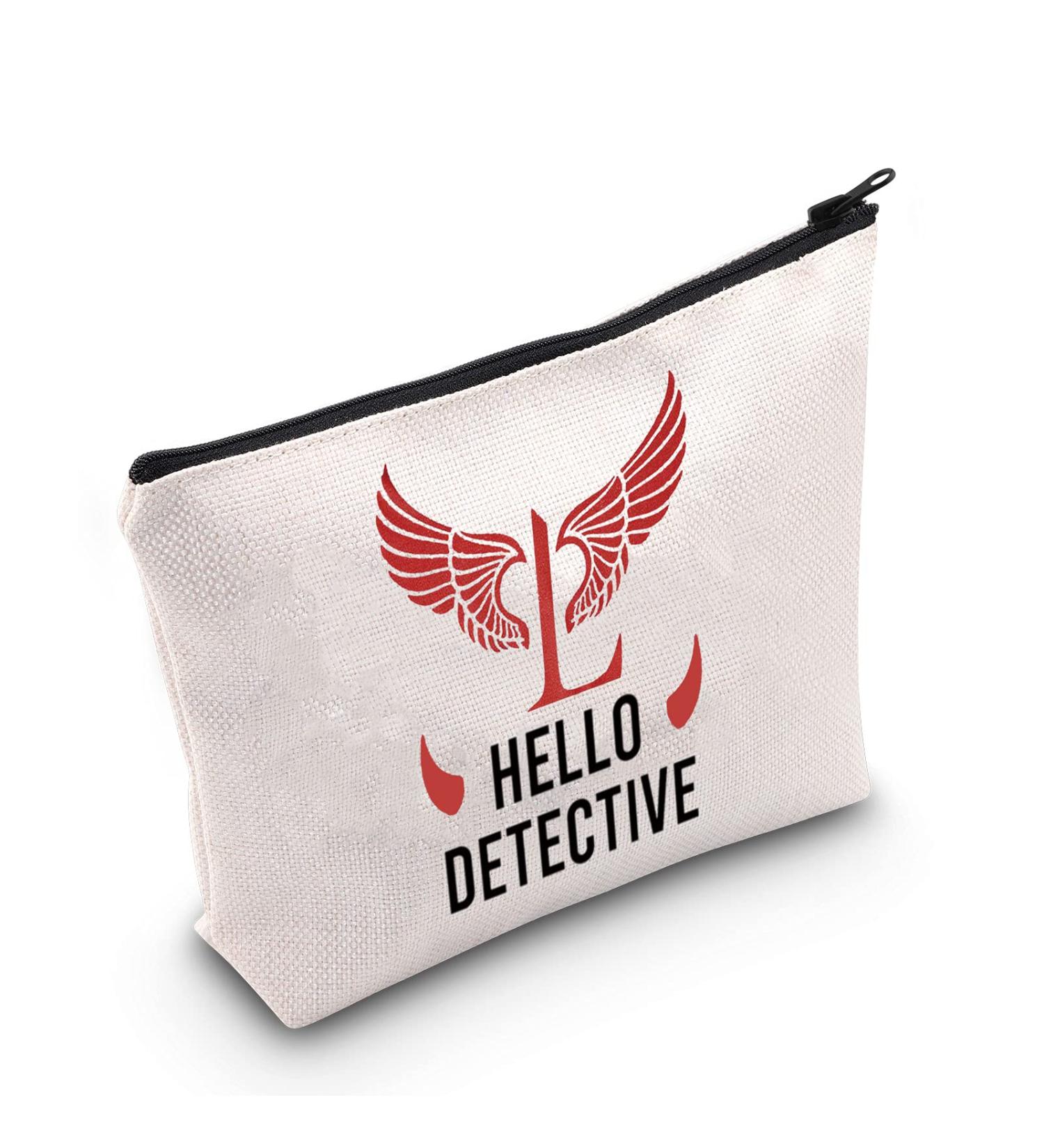 Levlo Lucifer TV Show Cosmetic Bag | Morningstar Gift for Women & Girls | Hello Detective Makeup Zipper Bag - Buy Online on GoSupps.com