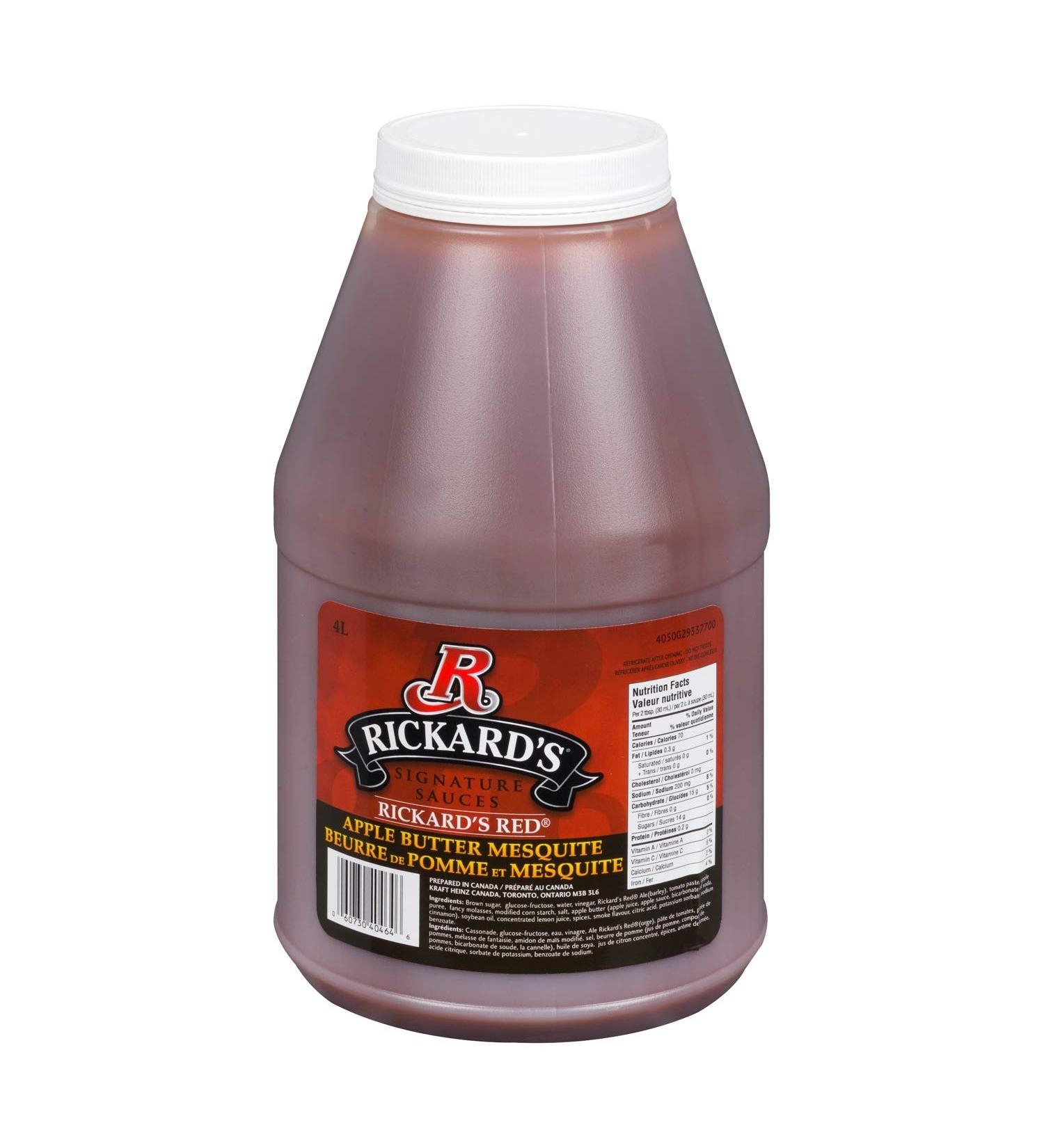 Rickard's Red Apple Butter Mesquite Barbecue Sauce 8L (2 Jugs) Red Apple Butter 4 l (Pack of 1) - Buy Online on GoSupps.com