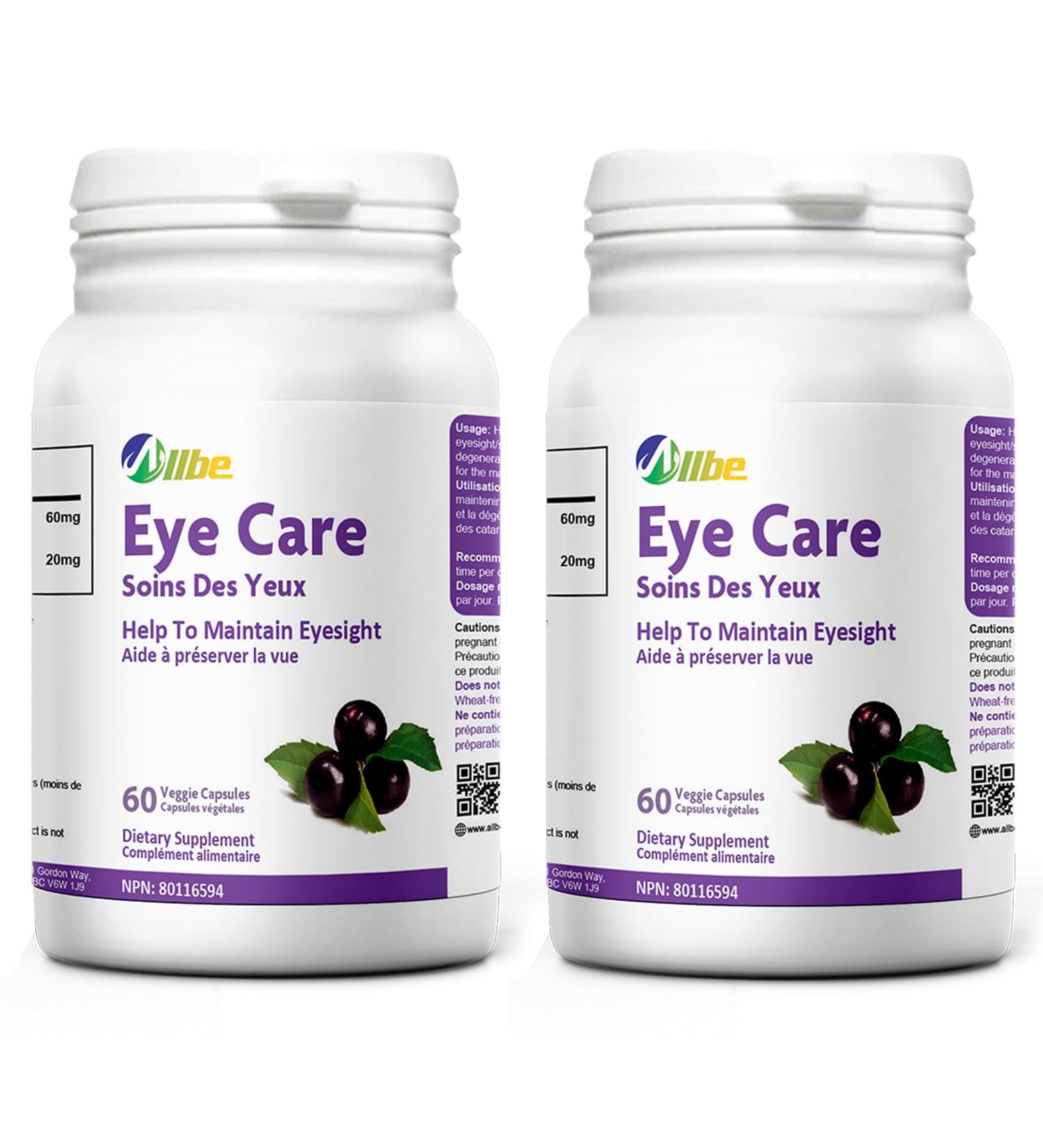 Eye Care Capsules, 2 Packs of 60 Lutein 20mg and Maqui Berry 60mg Servings, Eye Health Supplements for Adults 60 Count (Pack of 2) - Buy Online on GoSupps.com