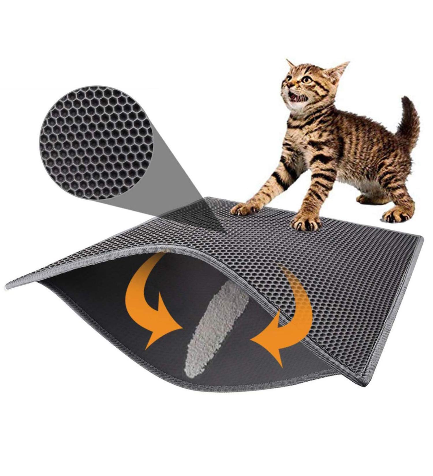 Pieviev Cat Litter Mat 30x24 Inch - Super Size, Pack of 1, Gray - Buy Online on GoSupps.com