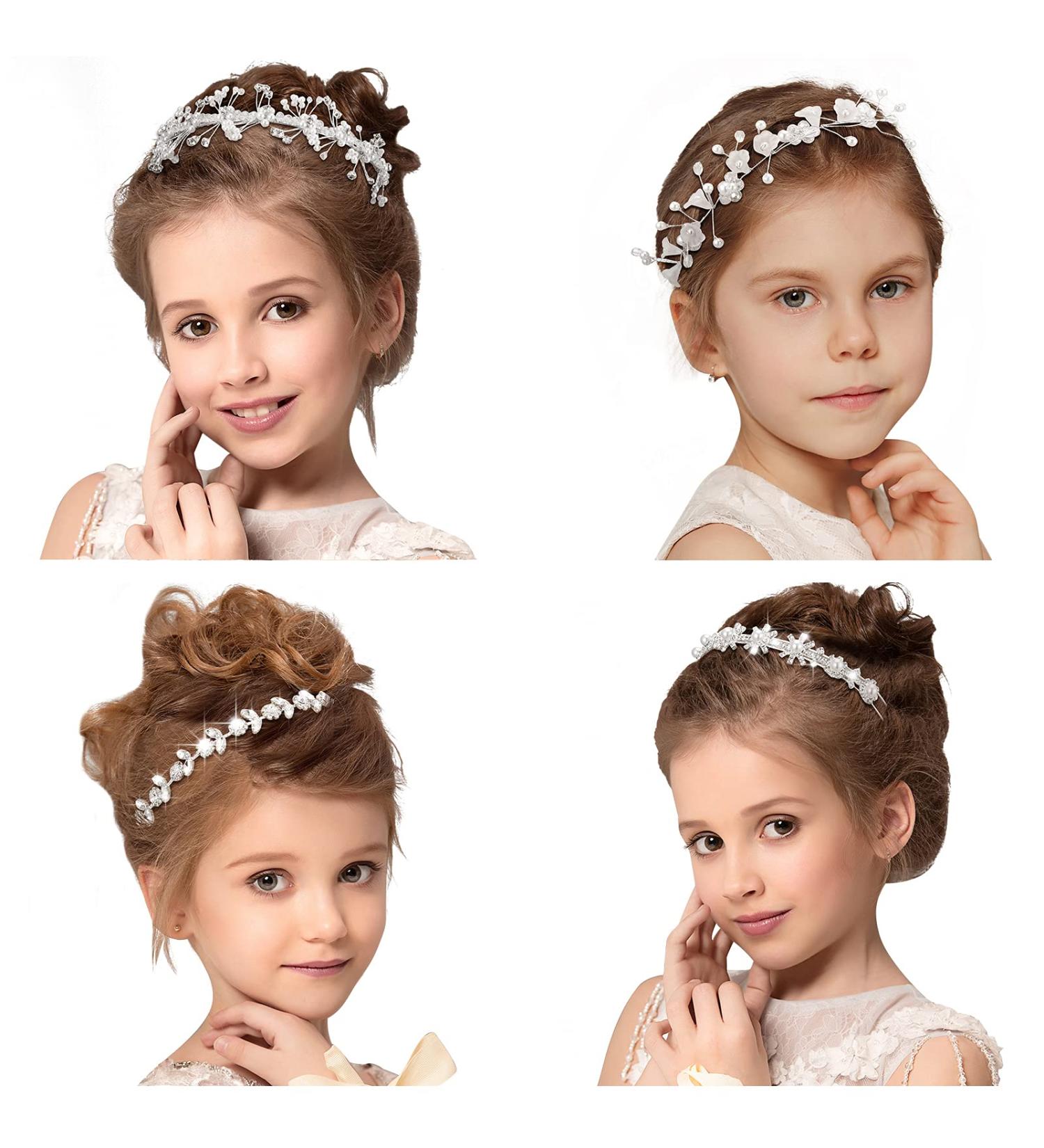 Charonle Rhinestone Flower Headband - Perfect for Flower Girls and Bridesmaids - Buy Online on GoSupps.com