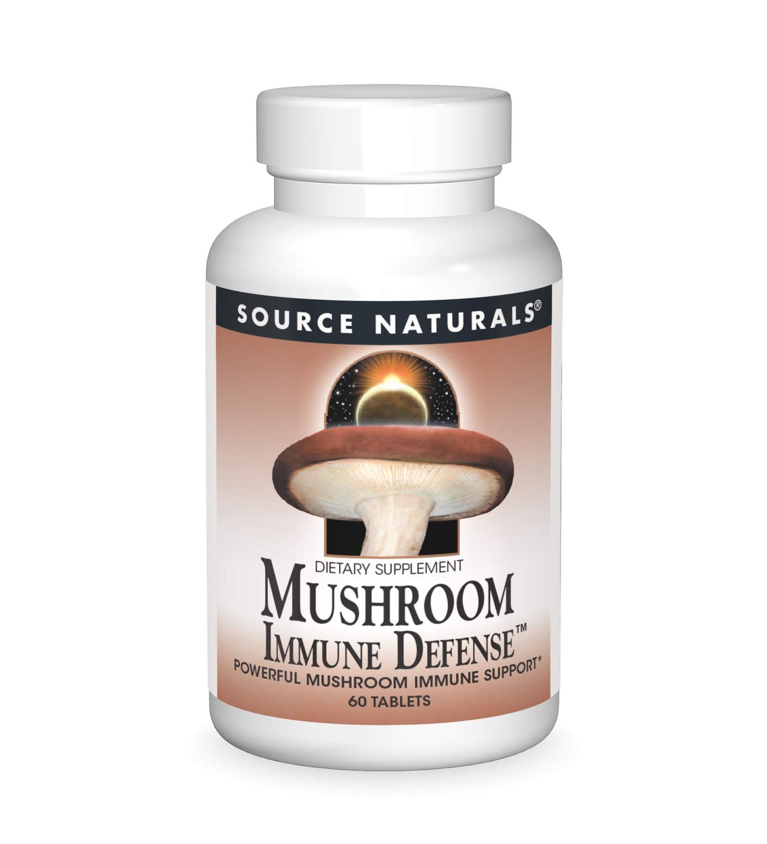 Source Naturals Mushroom Immune Defense - 16 Mushroom Complex - 60 Tablets for Immune Support - Buy Online on GoSupps.com